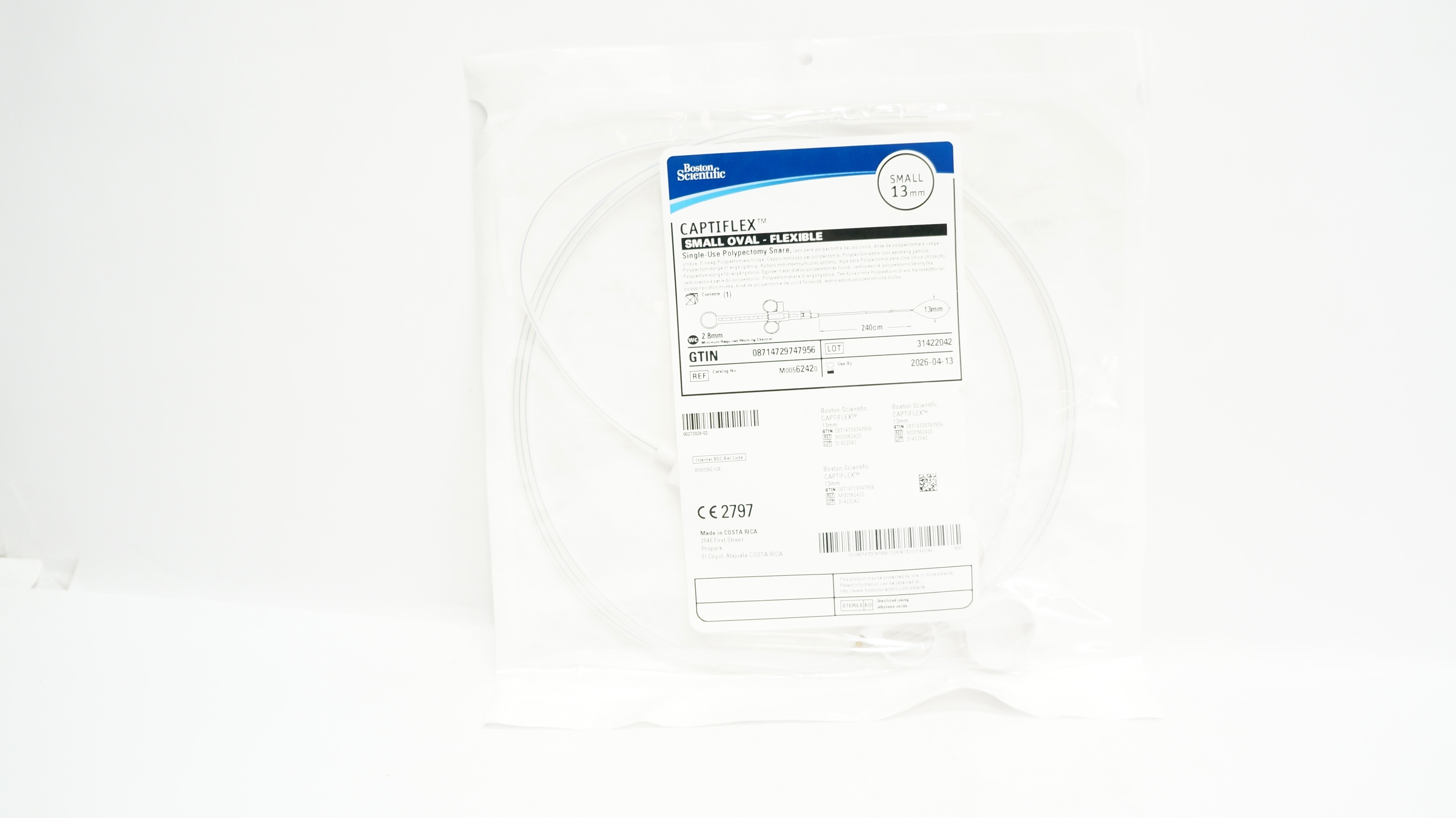 Boston Scientific M00562420 Captiflex Flexible Polypectomy Snare, Small 13mm