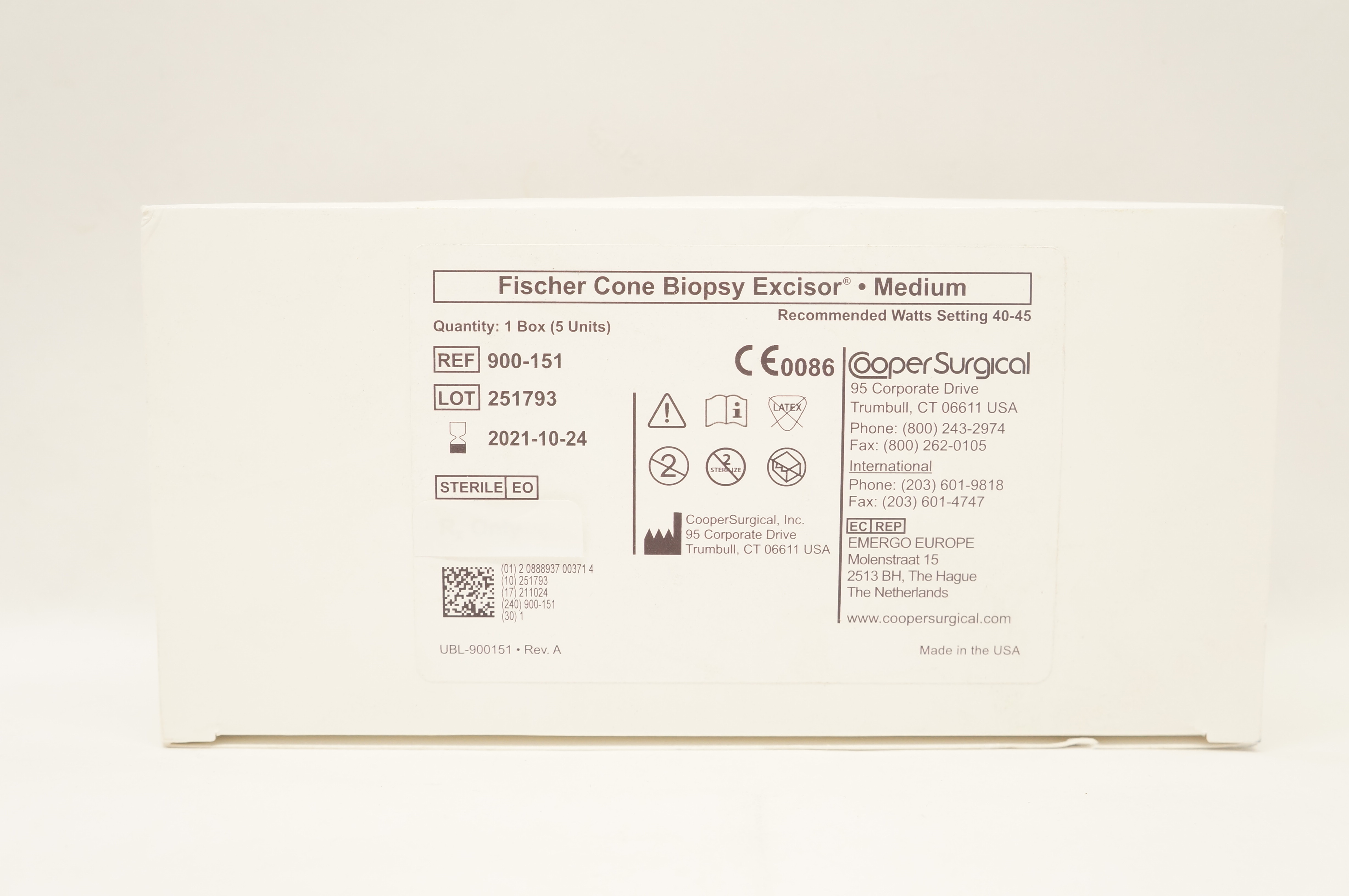 Cooper Surgical 900-151 Fischer Cone Biopsy Excisor - Medium (x) - Box of 5