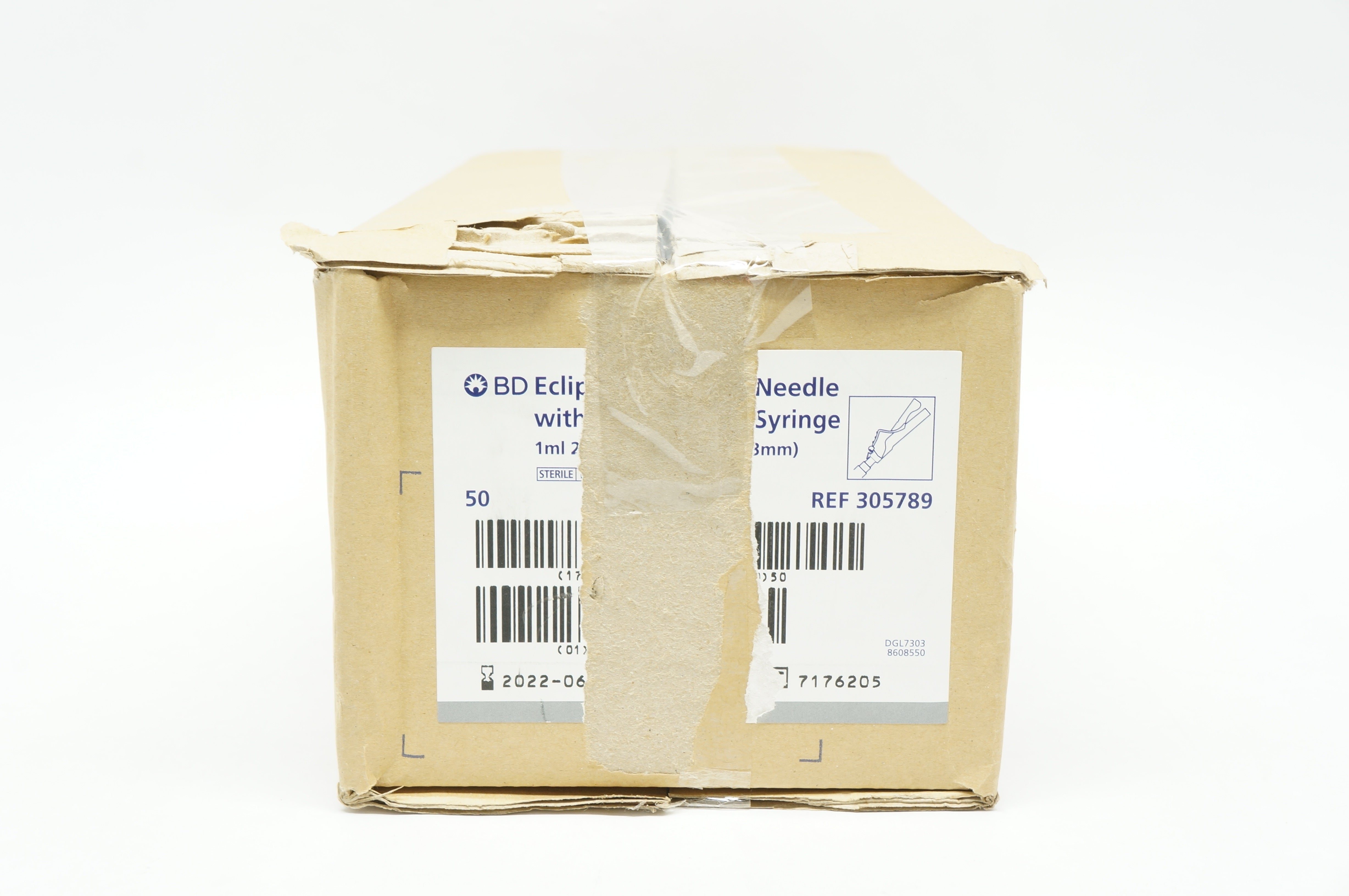 BD 305789 Eclipse Injection Ndle With Luer-Lok Syringe 1ml 27G x 1/2 - Box of 46