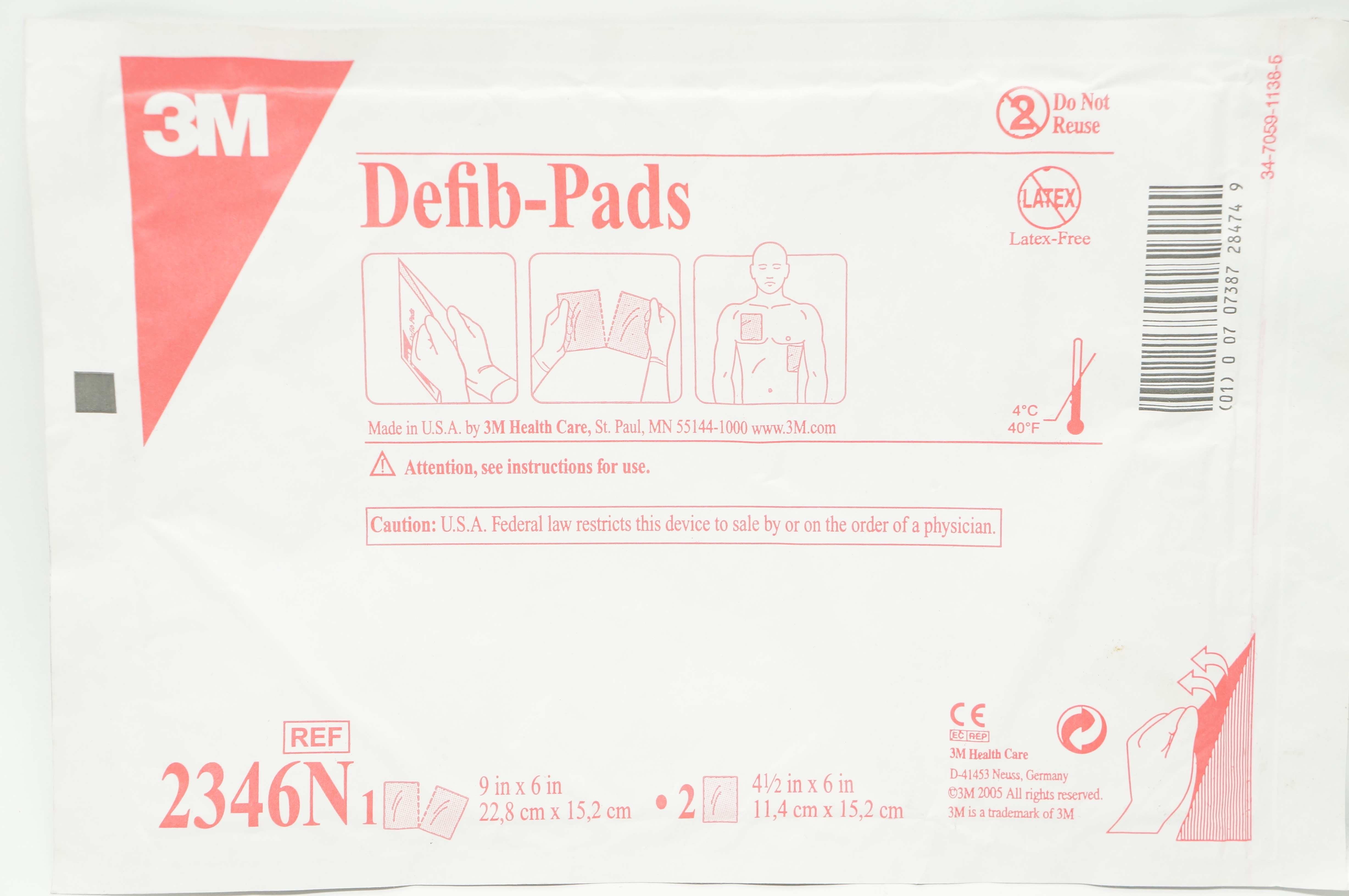 3M 2346N Defi-Pads 9inch x 6inch 4-1/2inch x 6inch (x)