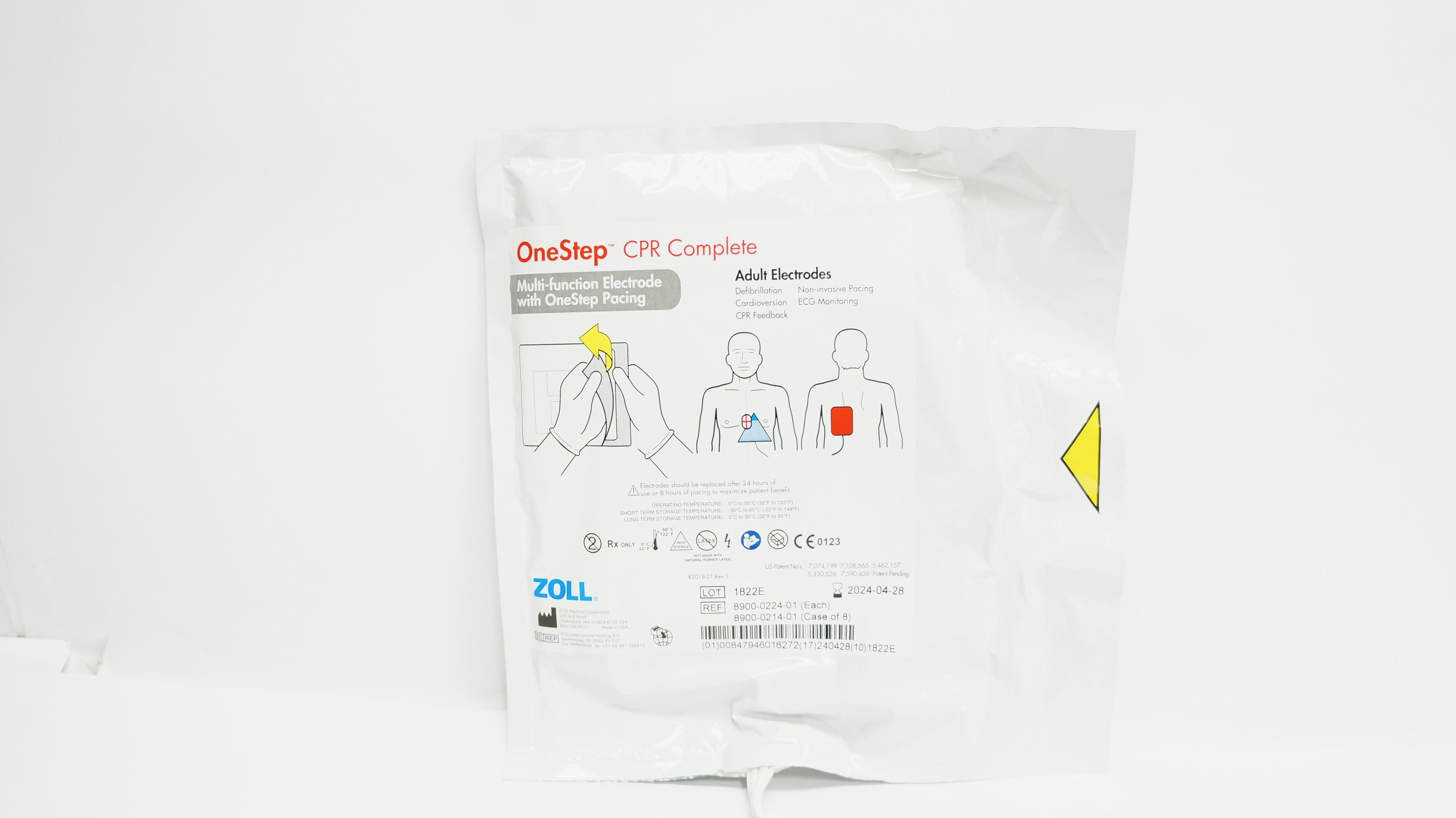 Zoll 8900-0224-01 OneStep CPR Complete Adult Multi-Function Electrodes (x)