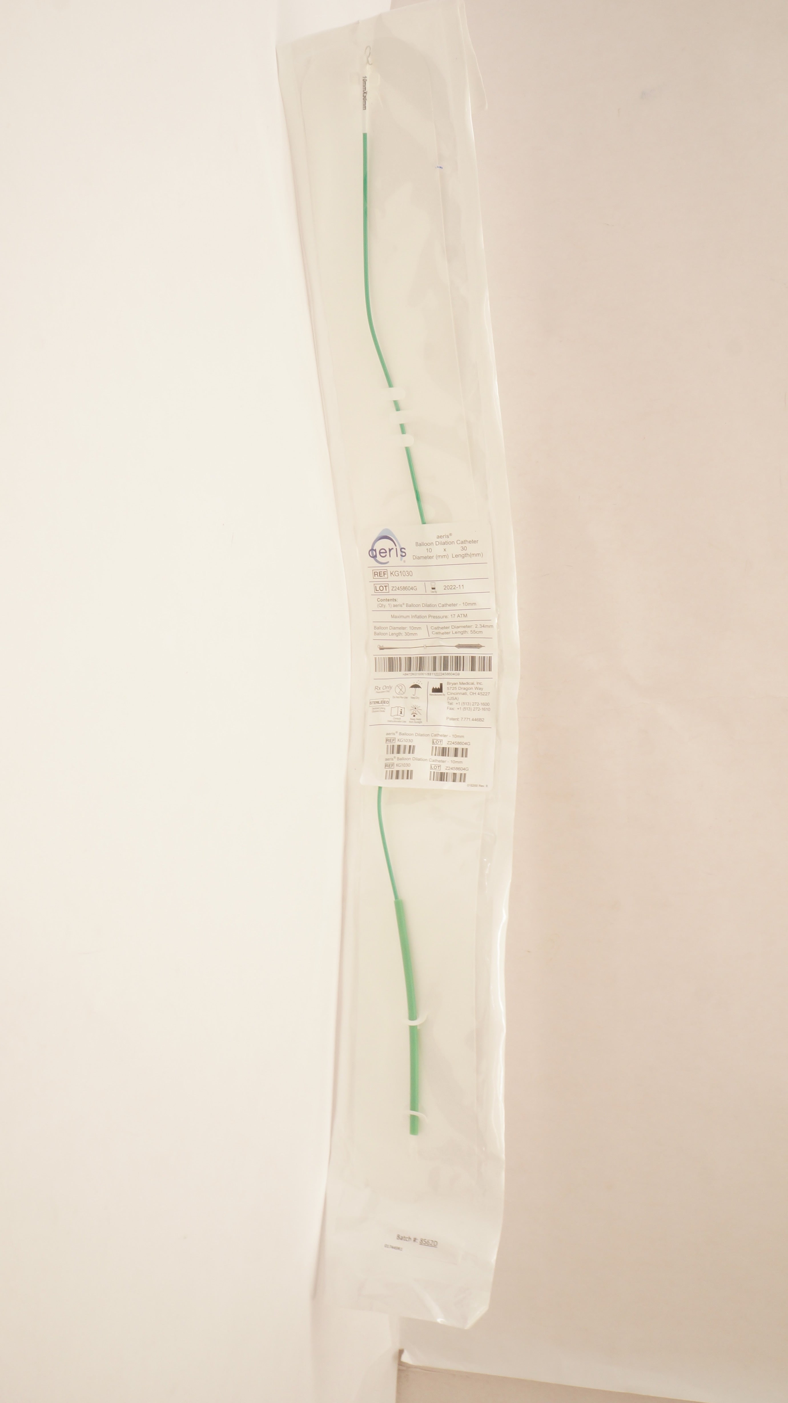 Bryan Medical KG1030 Aeris Balloon Dilation Cath. 2.34mm x 55cm, 10 x 30mm (x)