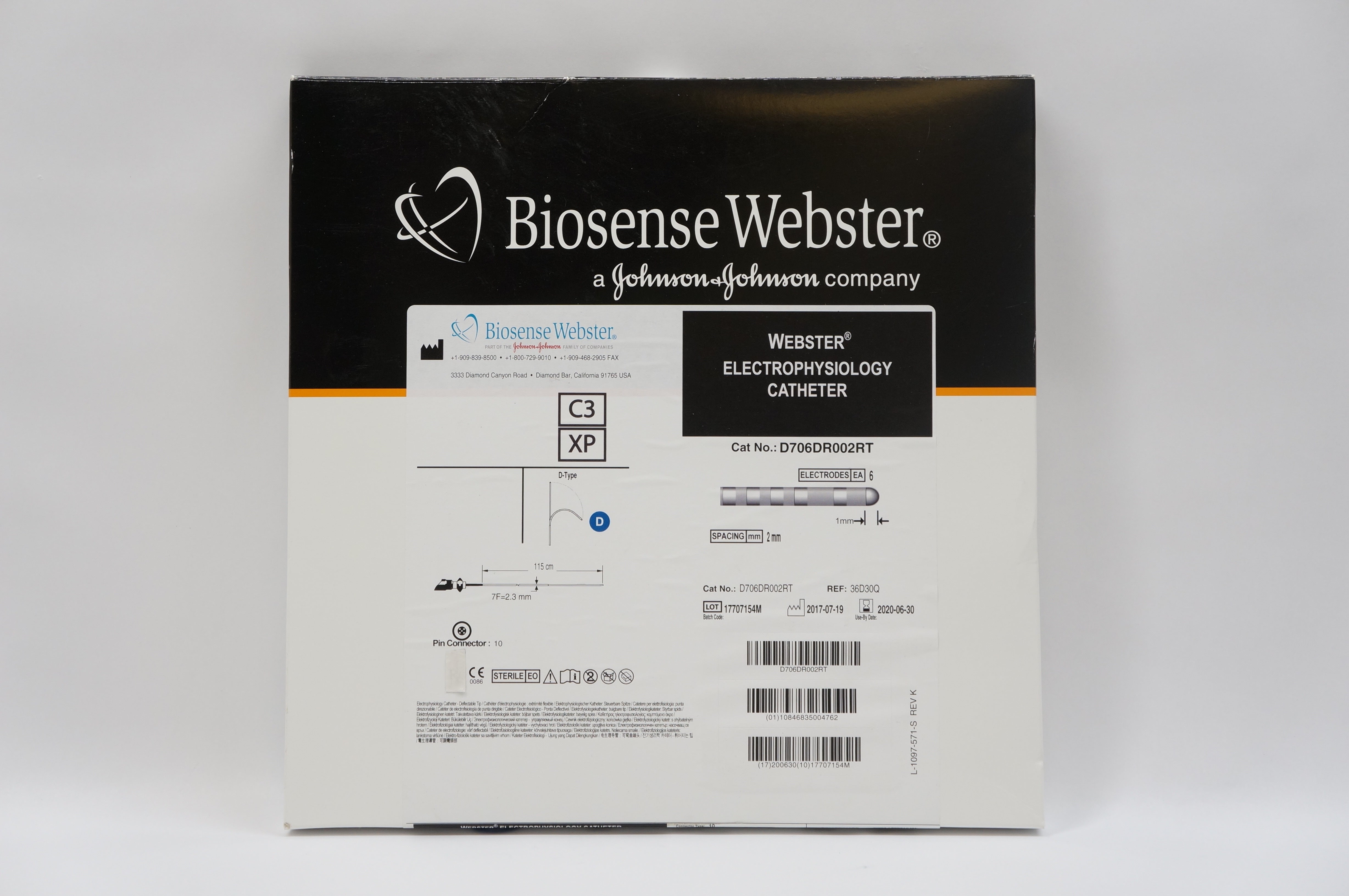Biosense Webster 36D30Q Electrophysiologi Cath., 7 Fr x 115 cm (x)