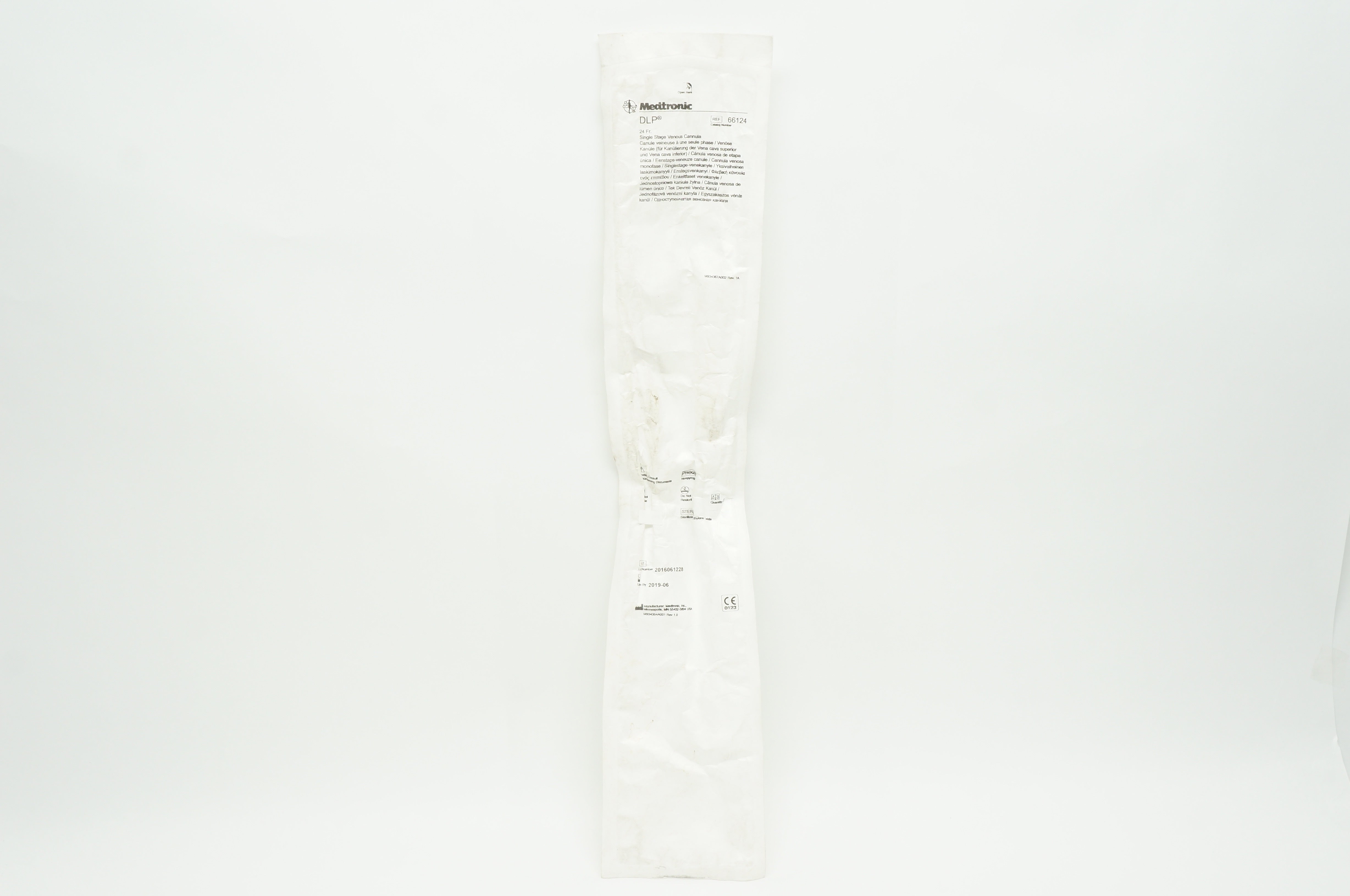 Medtronic 66124 DLP Single Stage Venous Cannula 24 Fr (x)