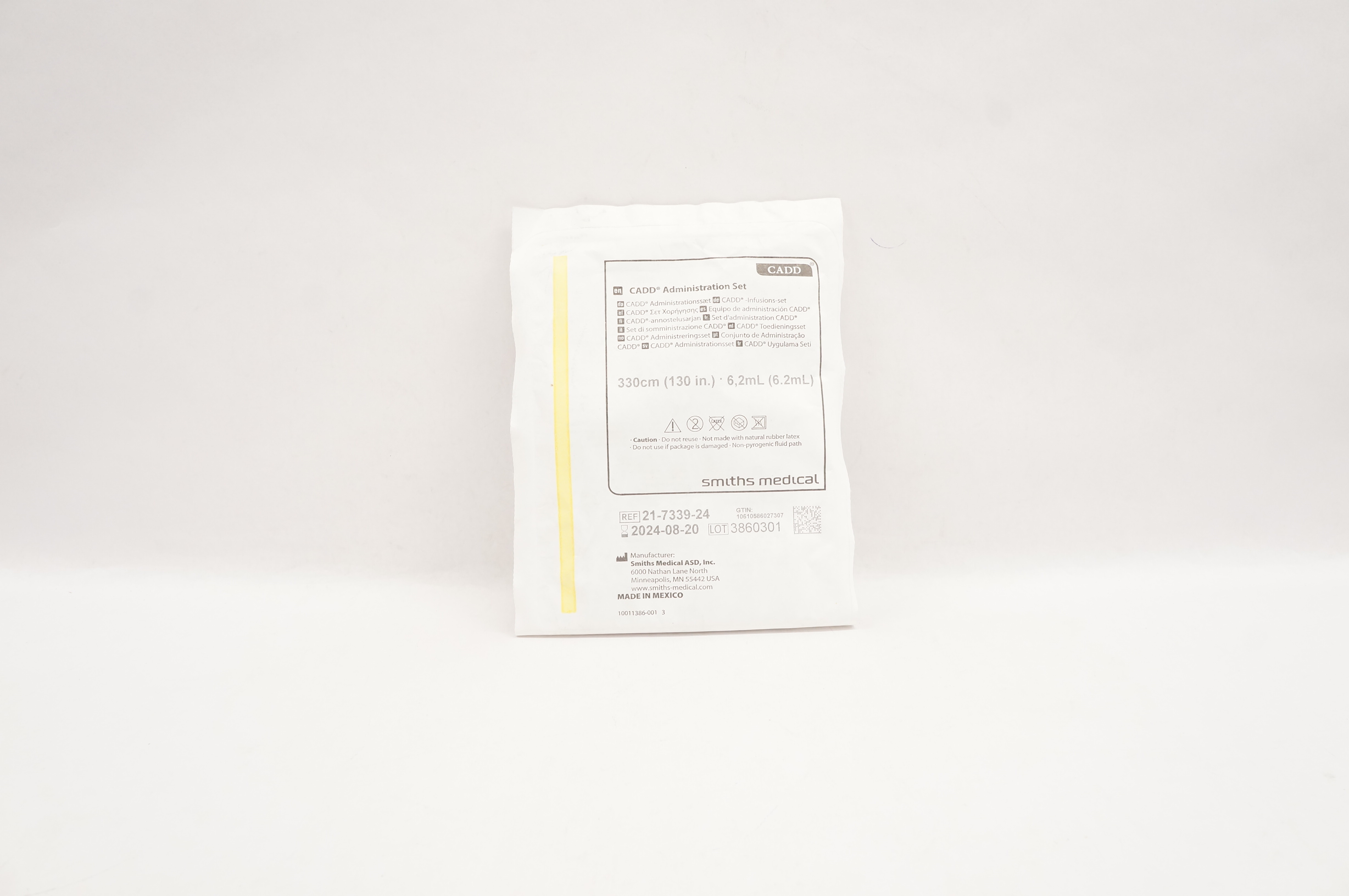 Smiths Medical 21-7339-24 CADD Administration Set 6.2ml 130inch