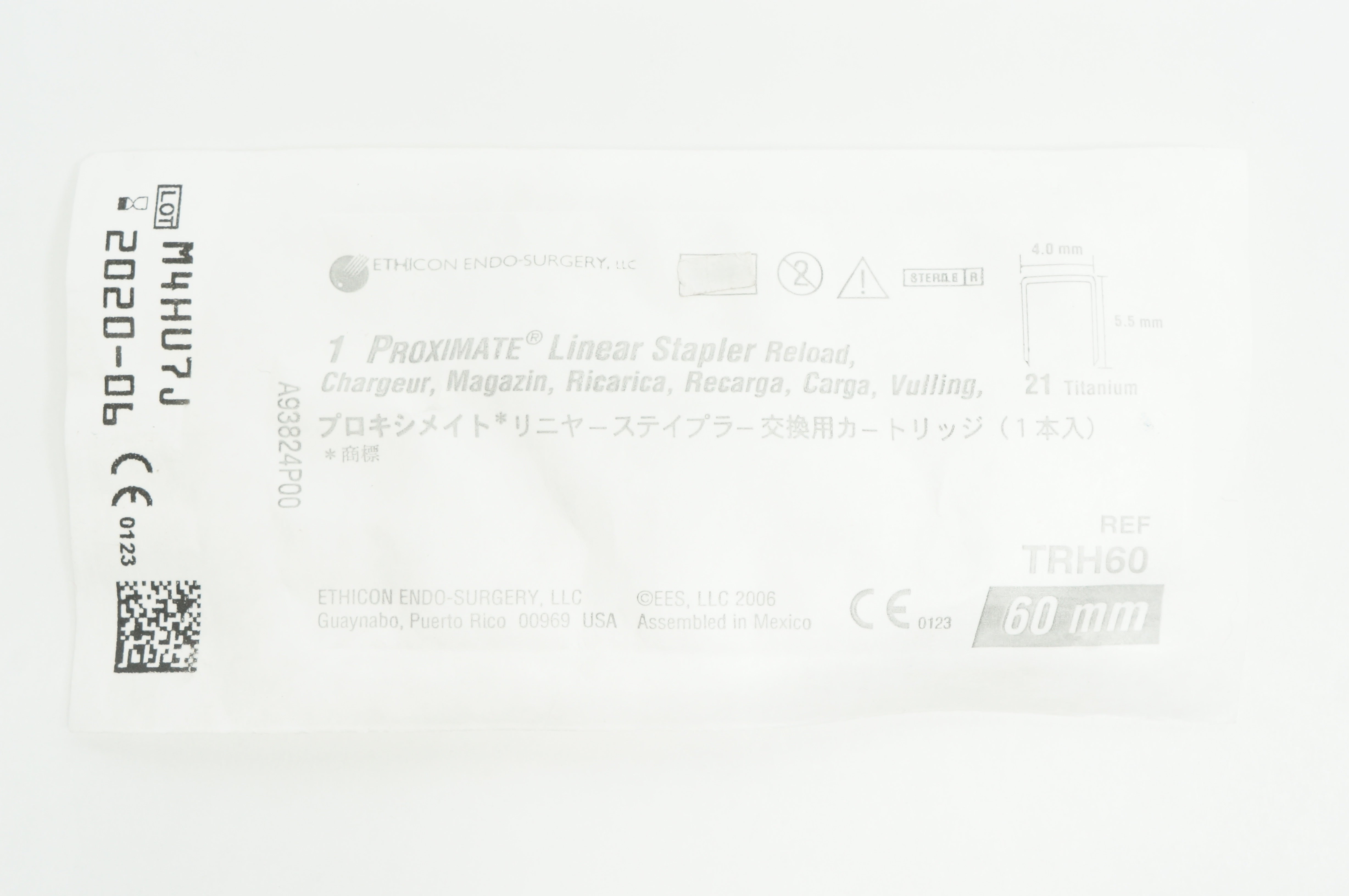 Ethicon TRH60 1 Proximate Linear Stapler Reload 21 Titanium 60mm 4.0 x 5.5mm (x)