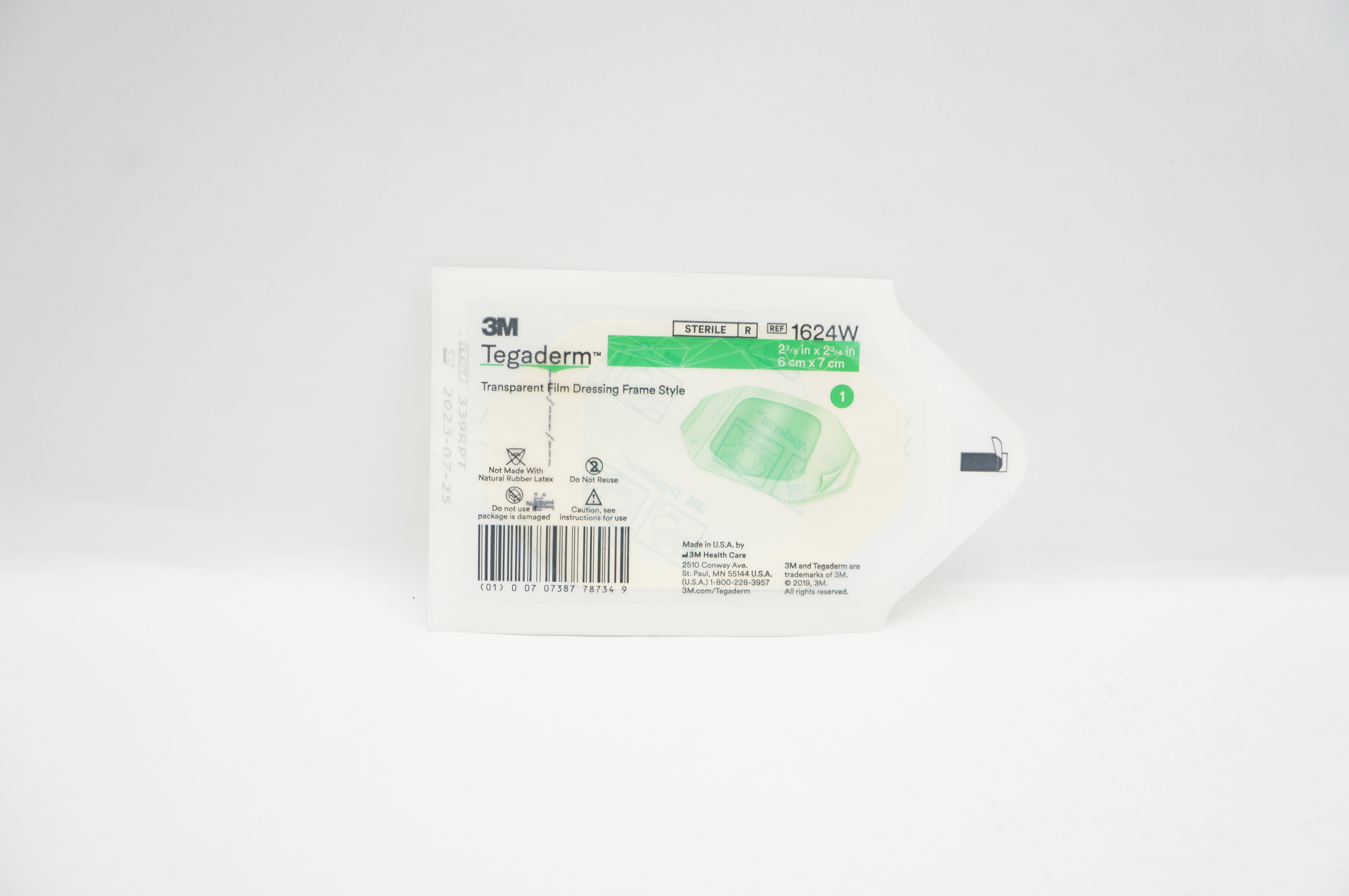 3M 1624W Tegaderm Transparent Film Dressing Frame 2-3/8 x 2-3/4inch