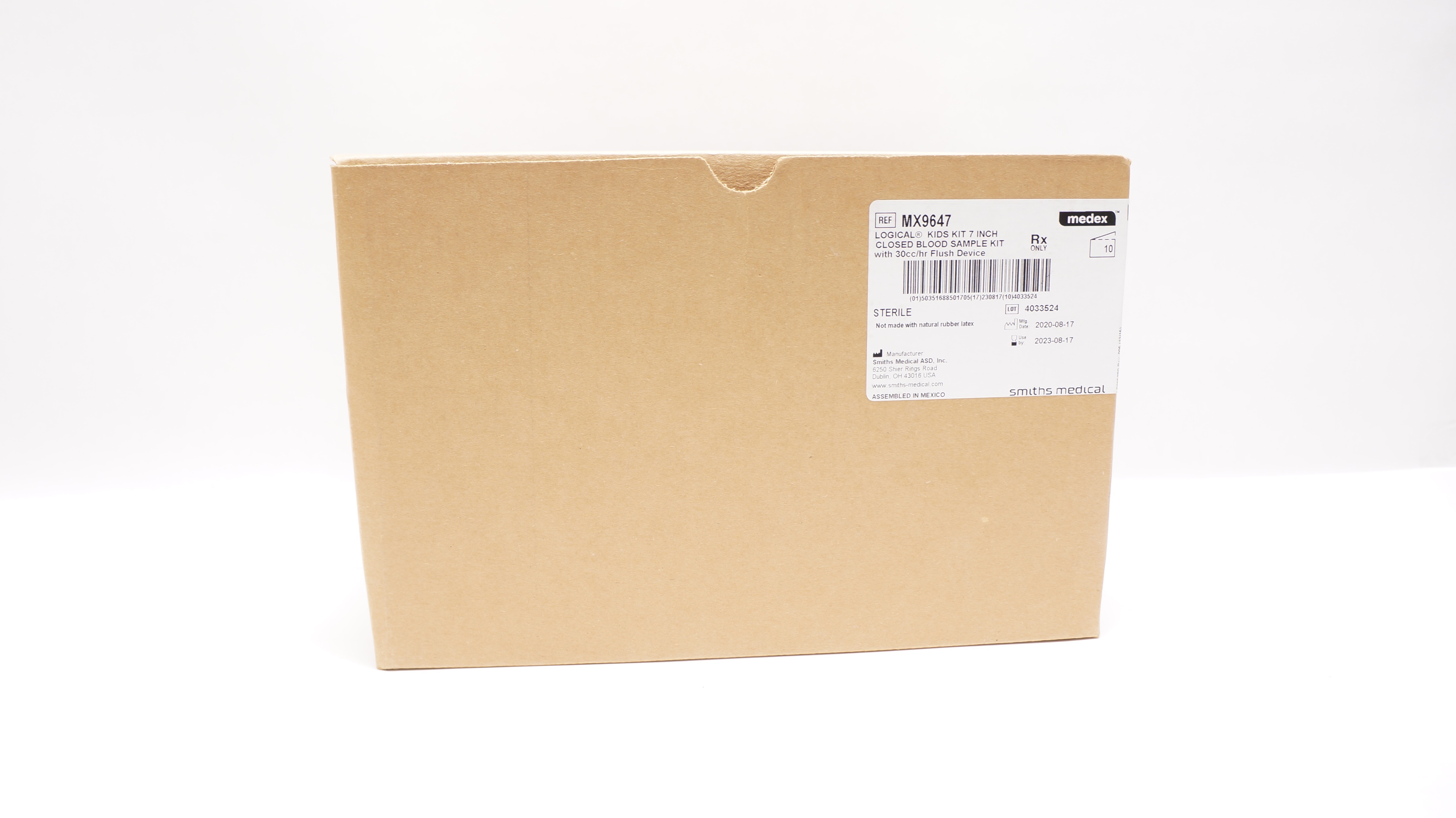 Smiths Medical MX9647 Logical Kids Kit 7In Closed Blood Sample Kit-Box of 10 (x)