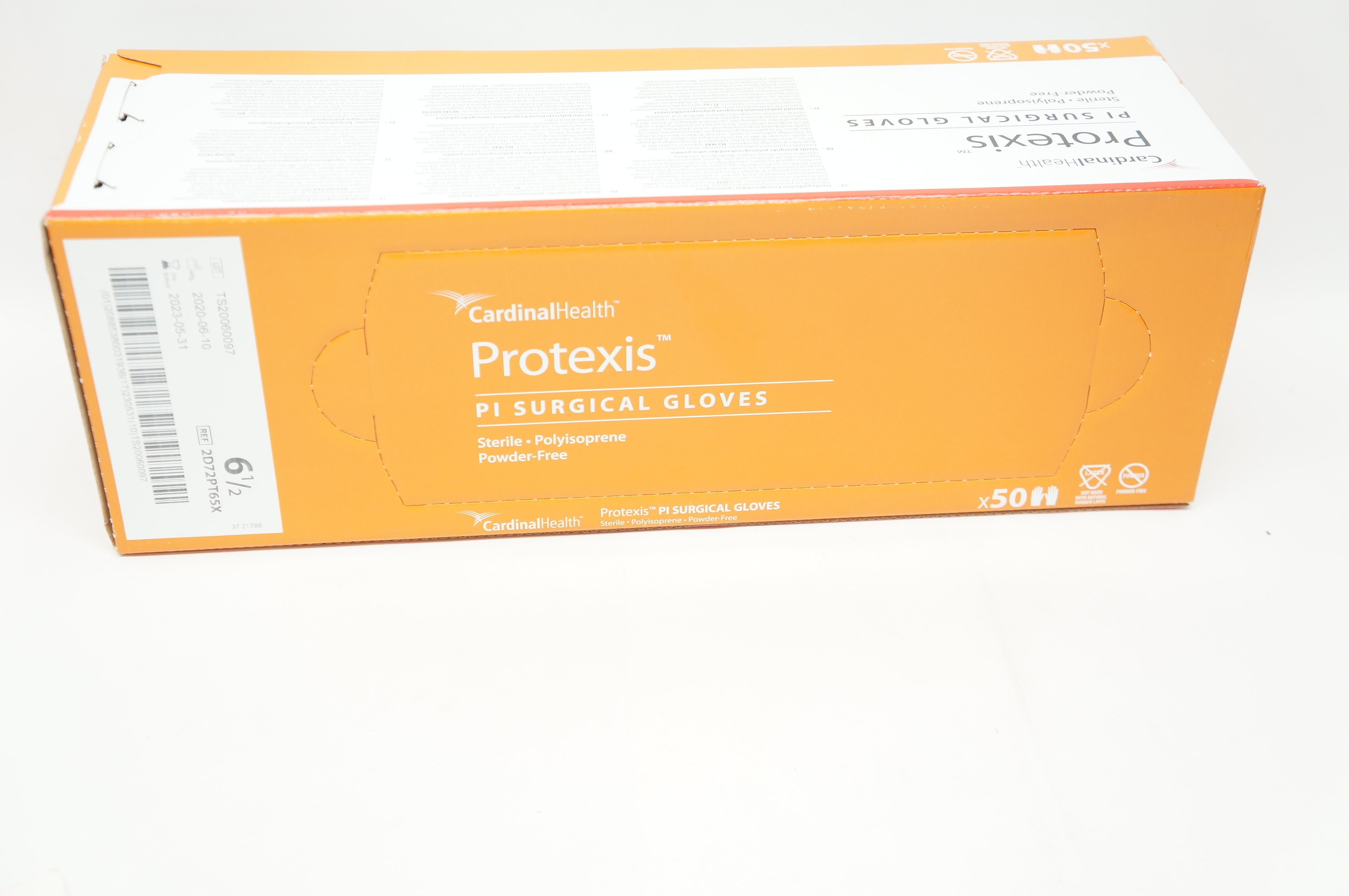 Cardinal Health 2D72PT65X Protexis PI Surgical Gloves, Size 6-1/2 - Box of 50
