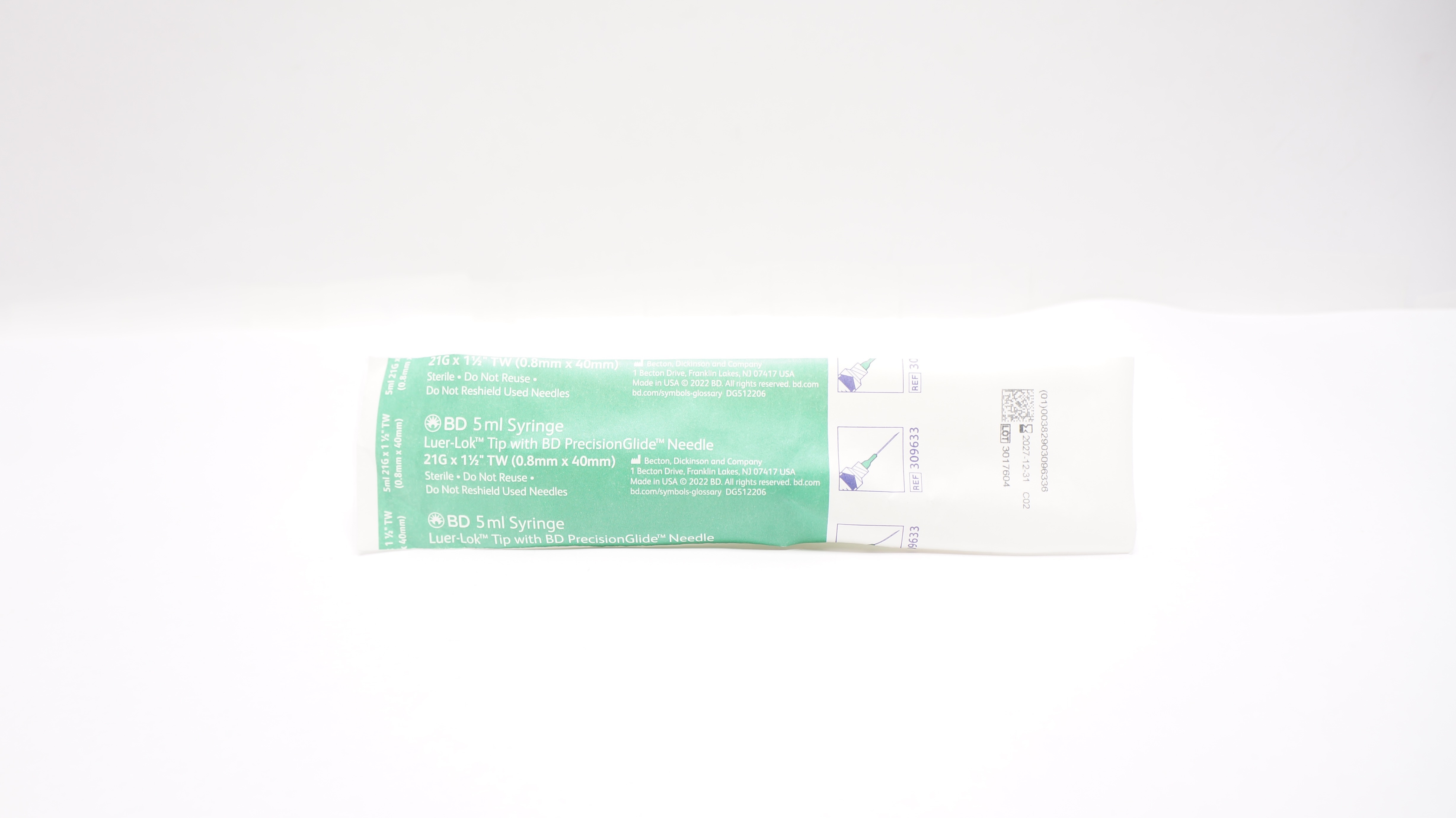 BD 309633 Syringe  Luer-Lock Tip, 5mL