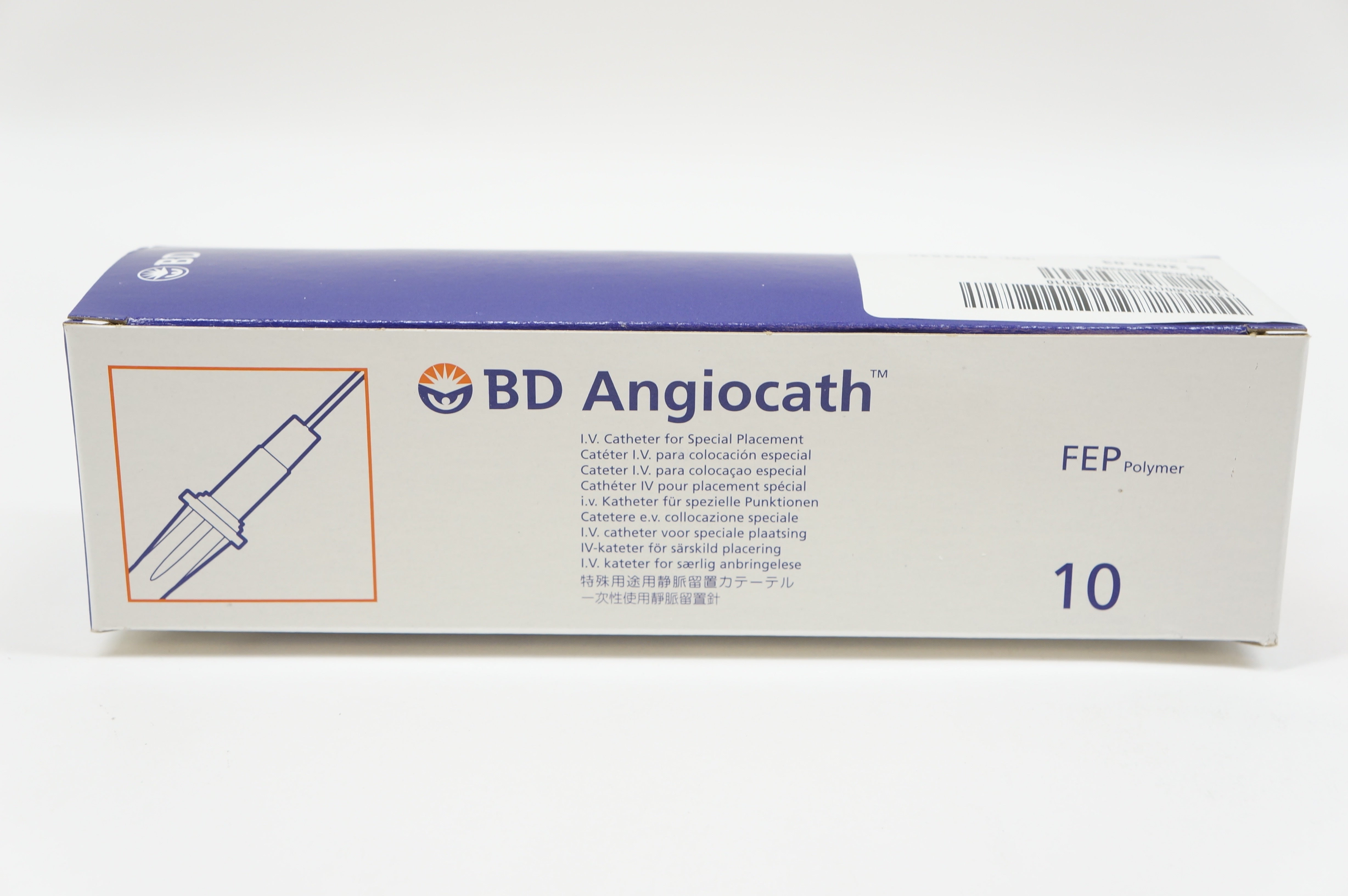 BD 382268 Peripheral IV Cath. Angiocath 14G x 3.25inch (x) - Box of 10