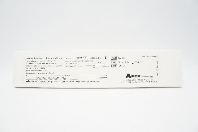 Apex Medical 122214-19 AM-24 Sidecutting Arachnoid Knife 8inch x 3.0mm x 0.9mm