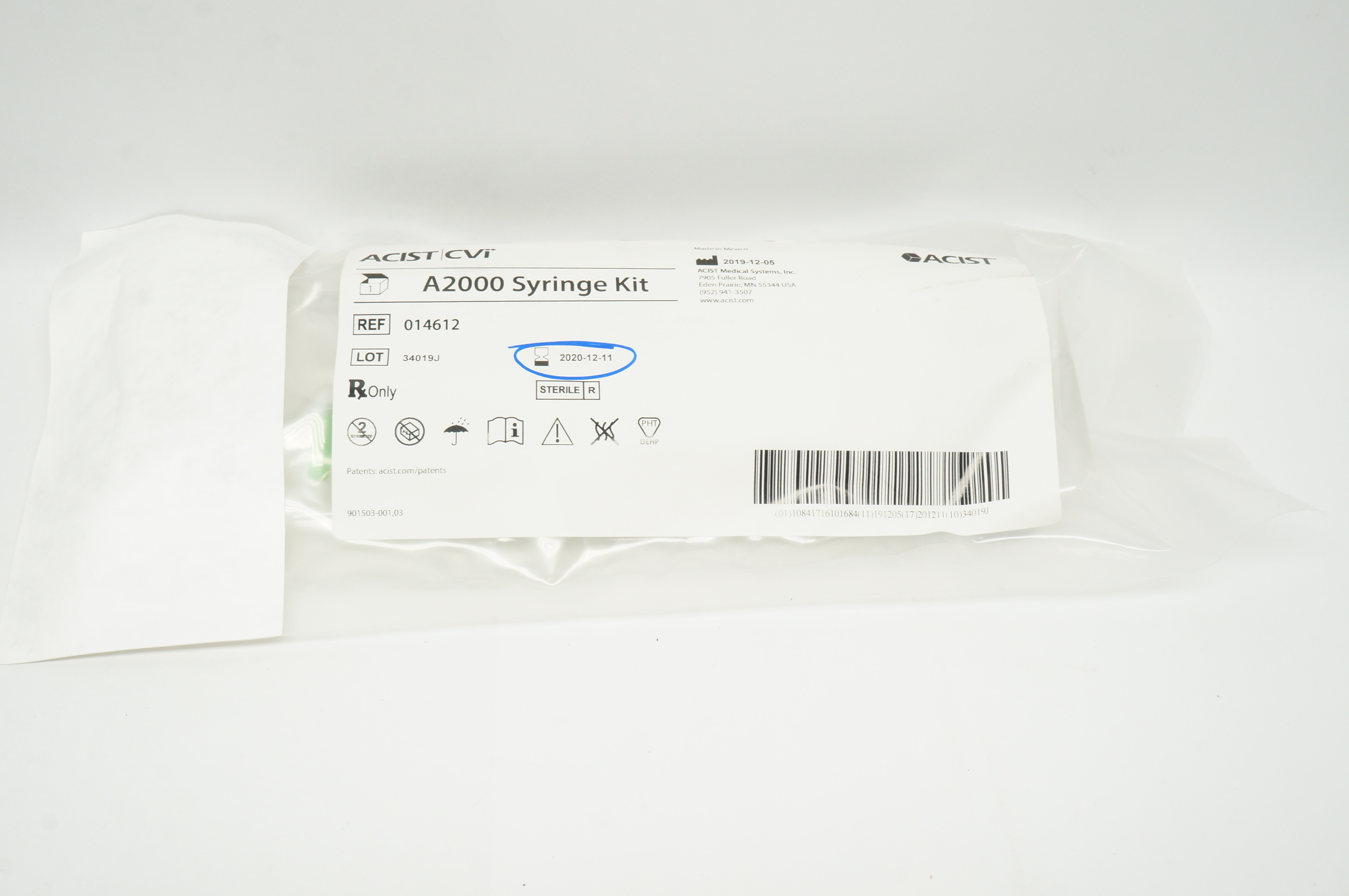 ACIST 014612 CVi  A2000 SYRINGE KIT (x)