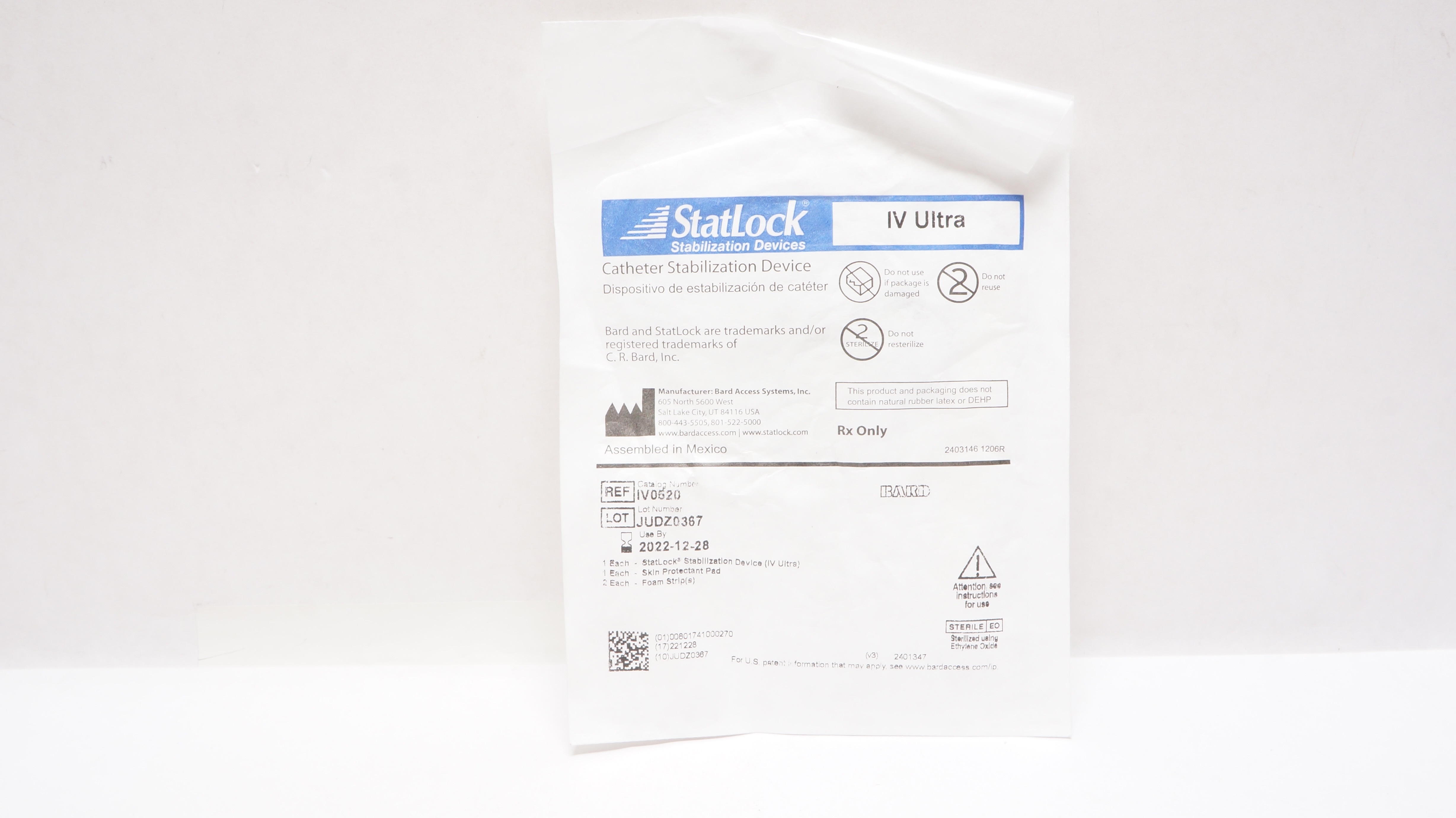 Bard IV0520 StatLock Cath. Stabilization Device IV Ultra (x)