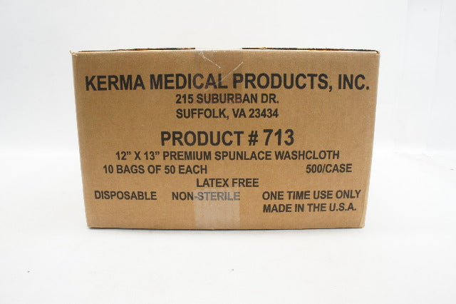 Kerma Medical Products 713 Premium Spunlace Washcloth 12 x 13inch - Case of 500