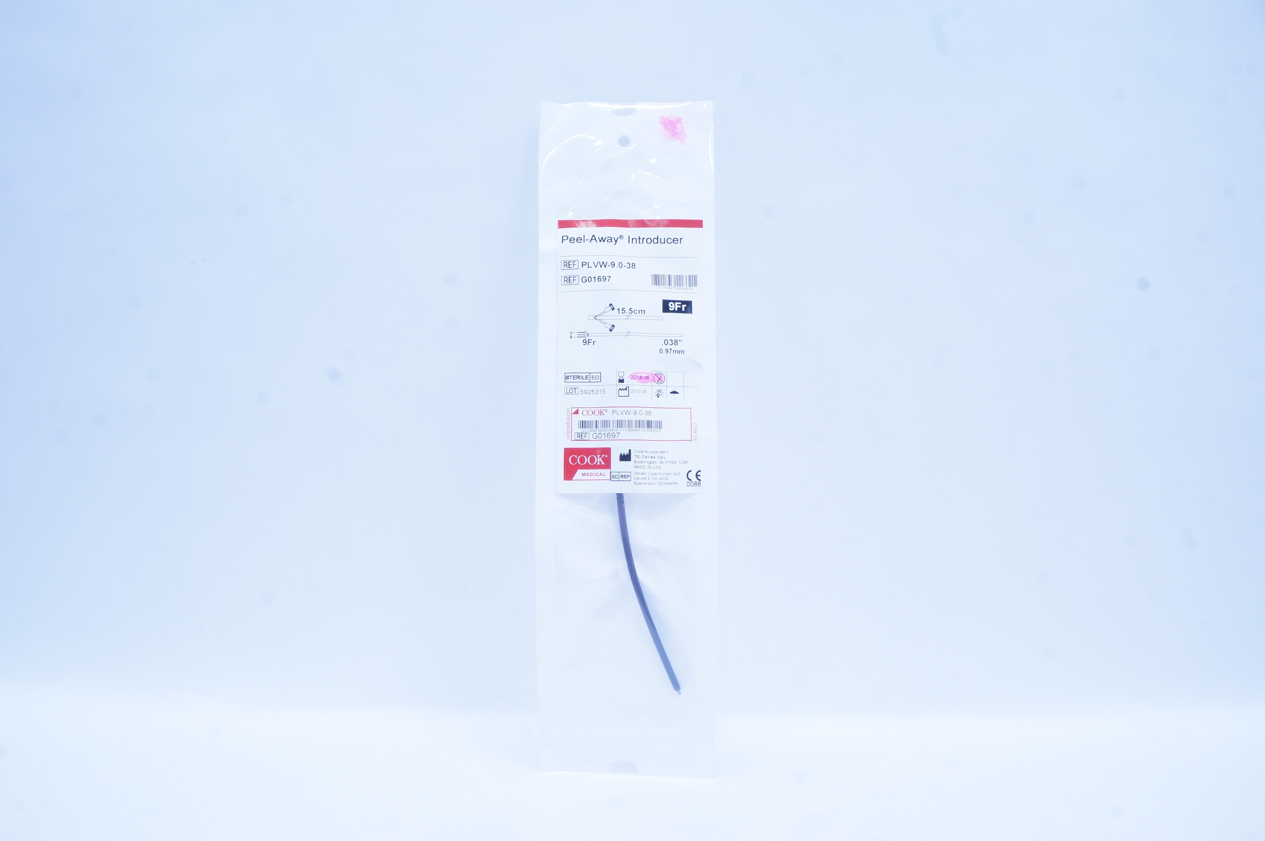 Cook Medical G01697 Peel-Away Introducer Set 9Fr x .038inch x 15.5cm (x)