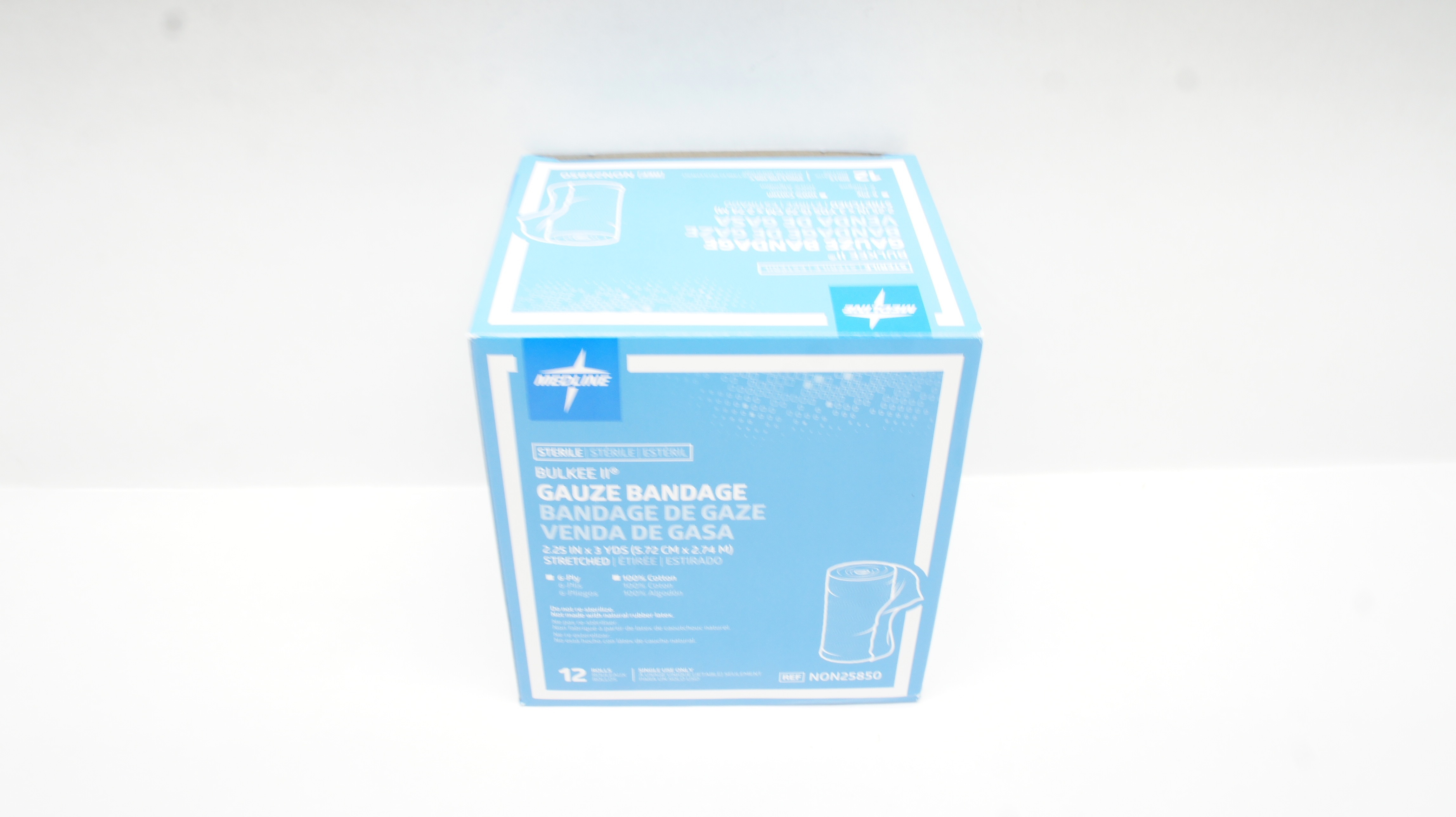 Medline NON25850 Bulkee II Gauze Bandage 6-Ply 2.25In x 3Yds - Box of 12