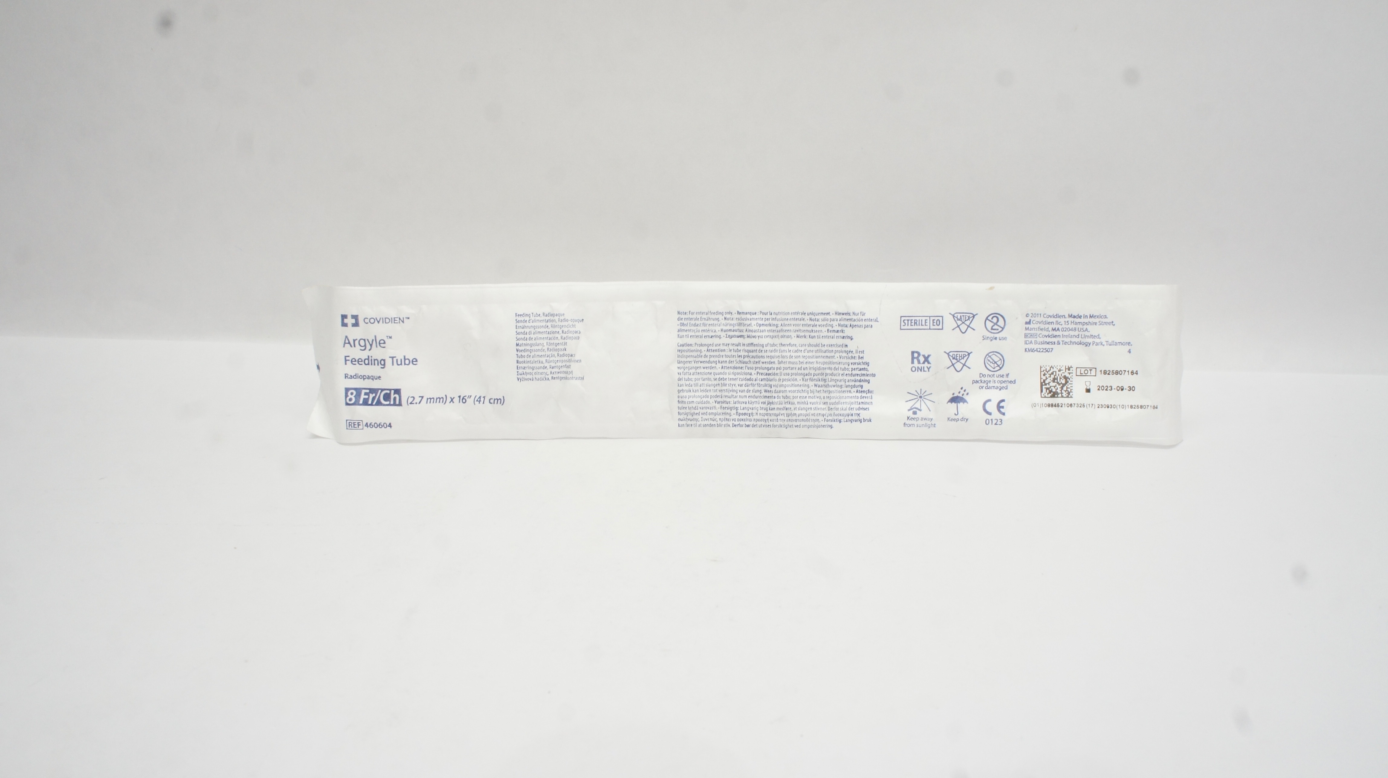 Covidien 460604 Argyle Feeding Tube Radiopaque 8Fr/Ch x 16inch (x)