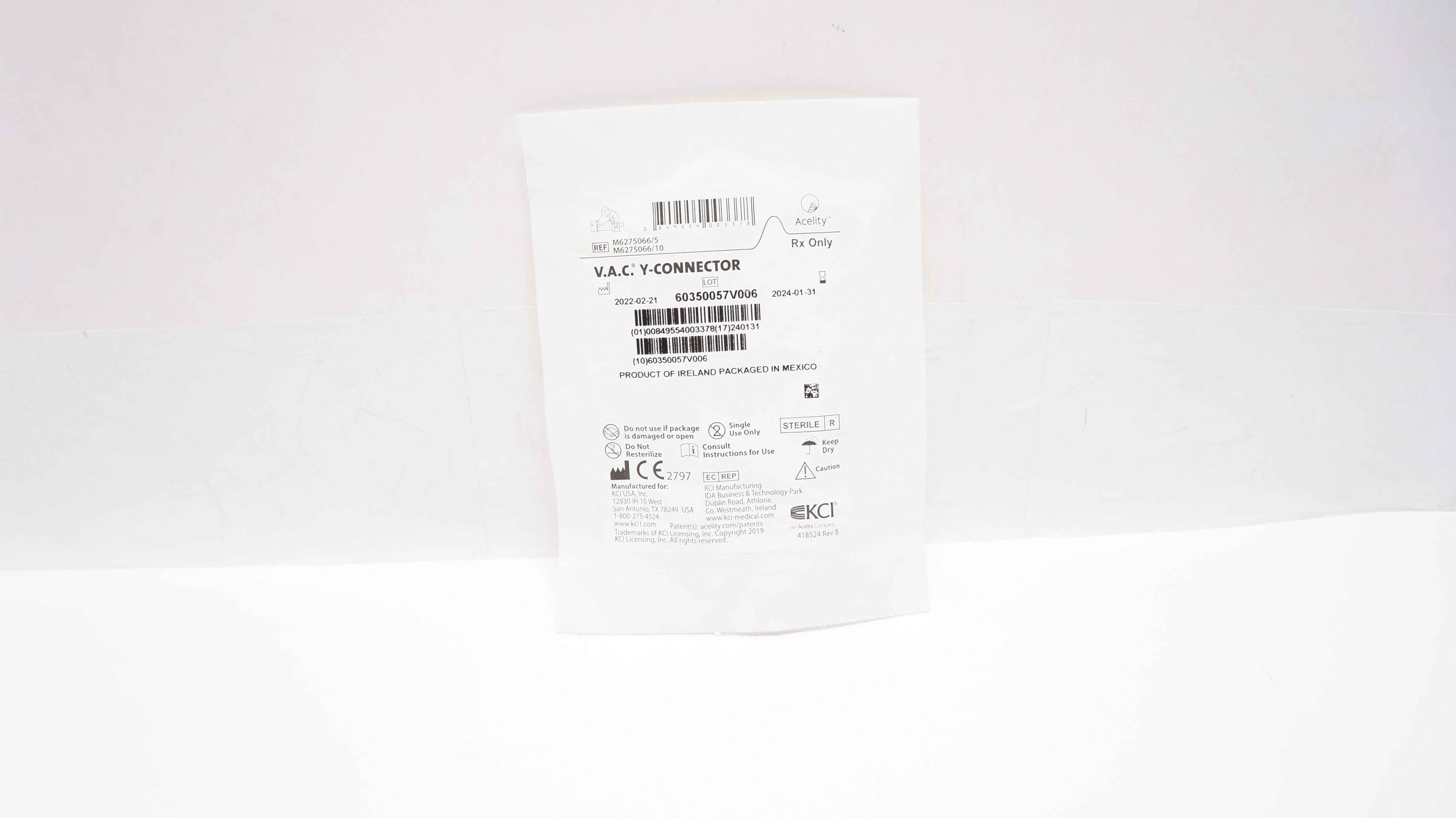 KCI M6275066/5 Acelity V.A.C. Y-Connector (x)