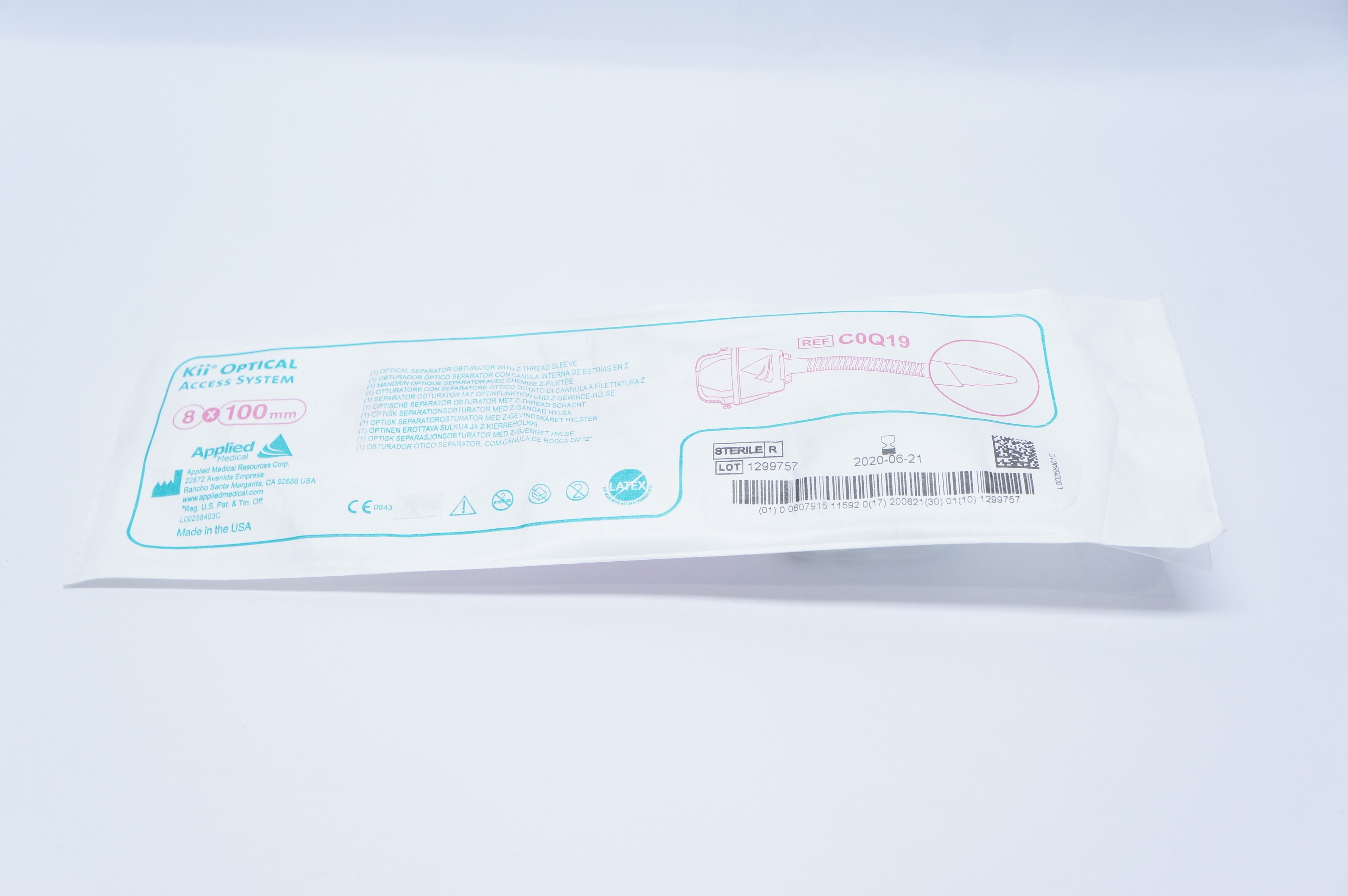 Applied Medical C0Q19 Kii Optical Access System 8 x 100mm (x)