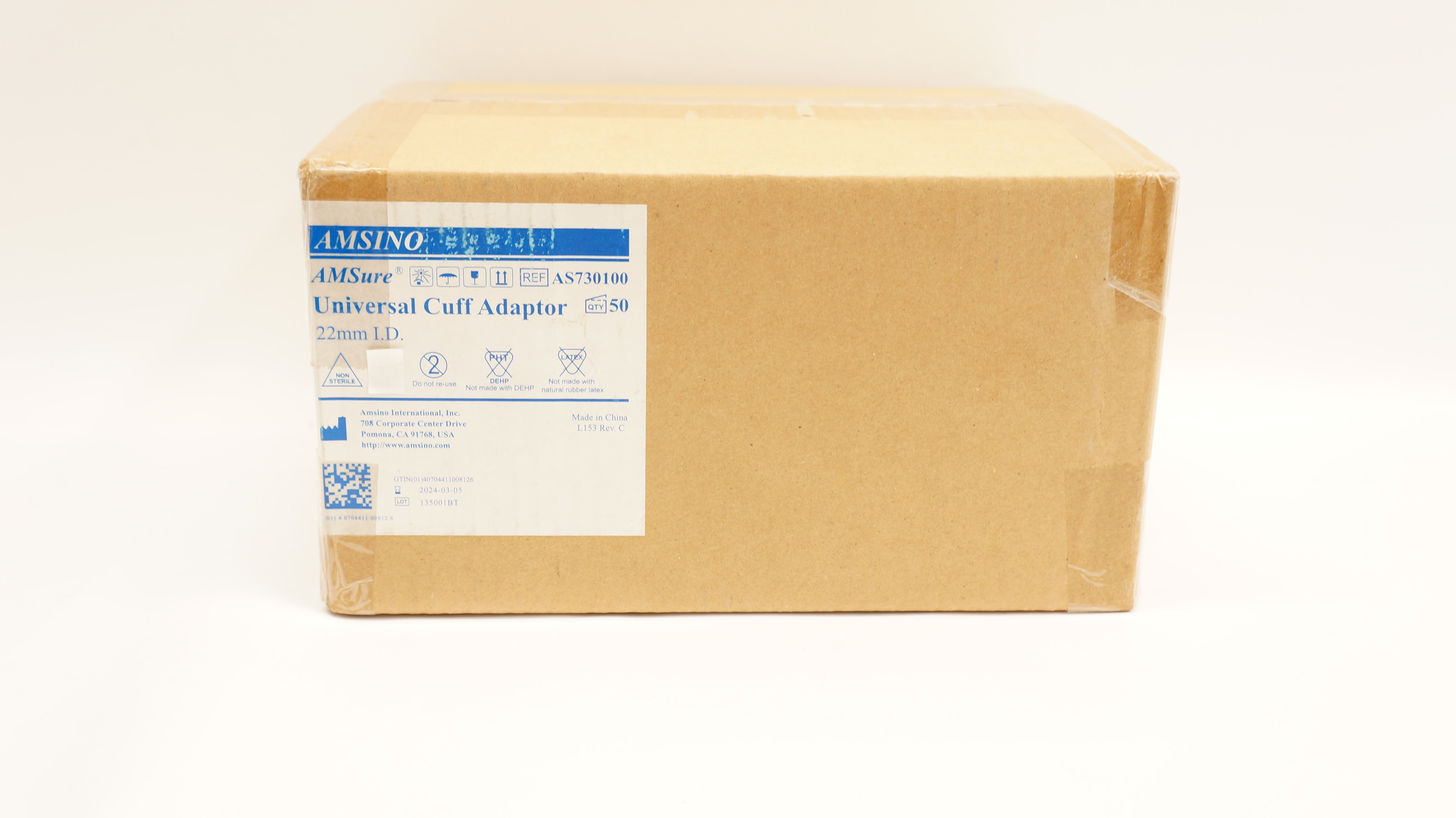 AMSINO AS730100 AMSure Universal Cuff Adaptor 22mm ID - Box of 50