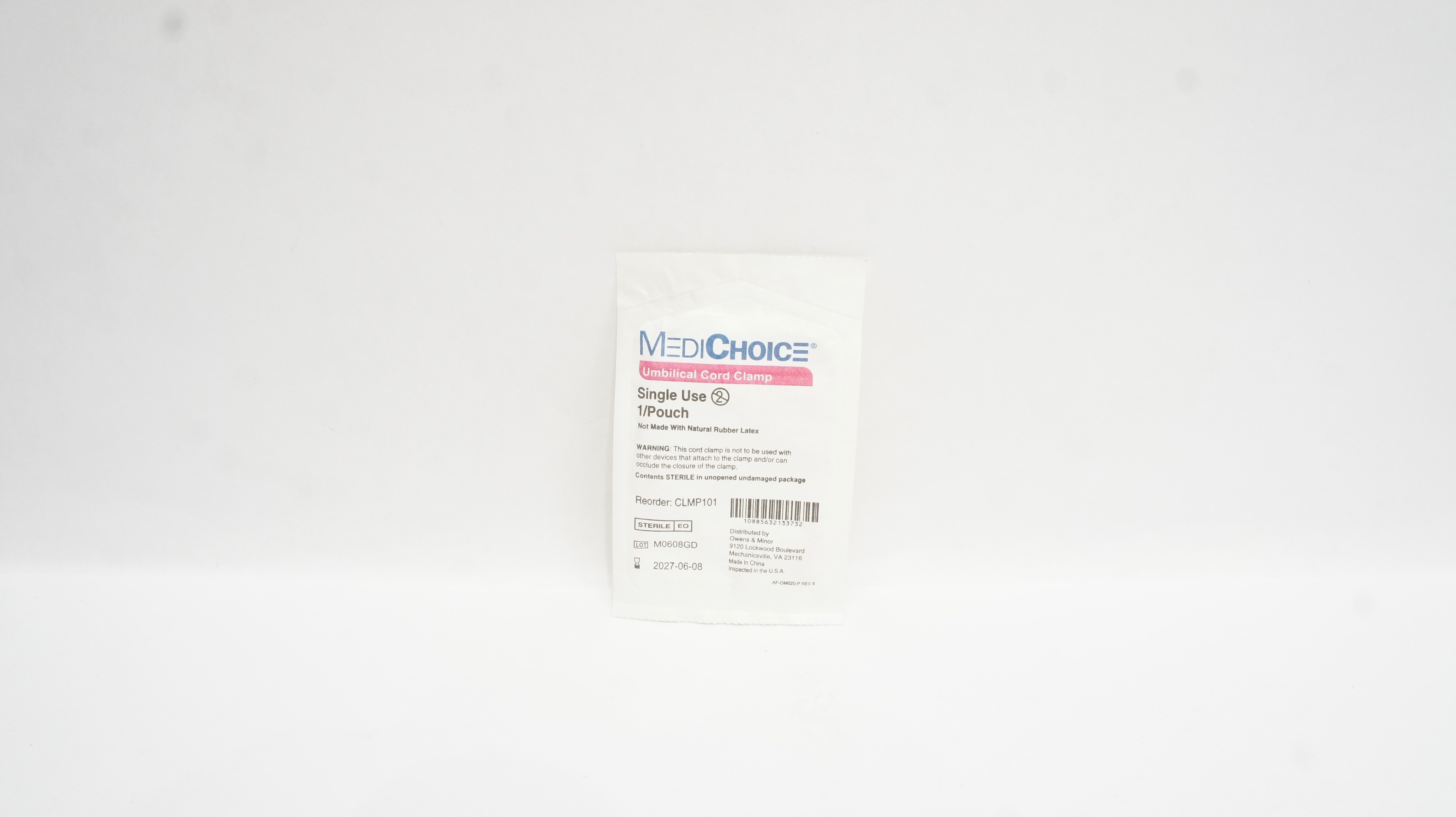 MediChoioce CLMP101 Owens & Minor Umbilical Cord Clamp