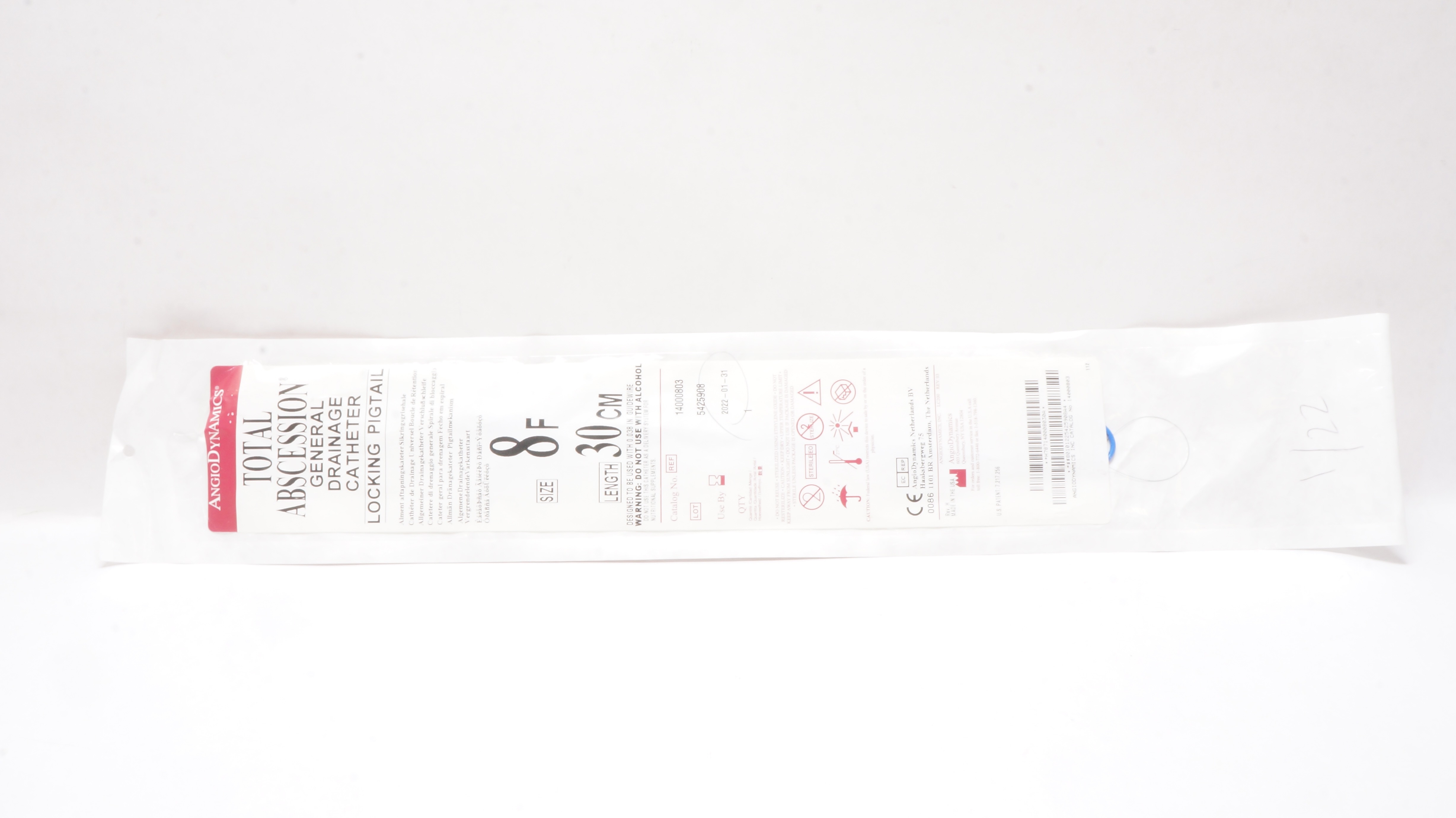 AngioDynamics 14000803 Abscession General Drainage Cath. 8F x 30cm (x)