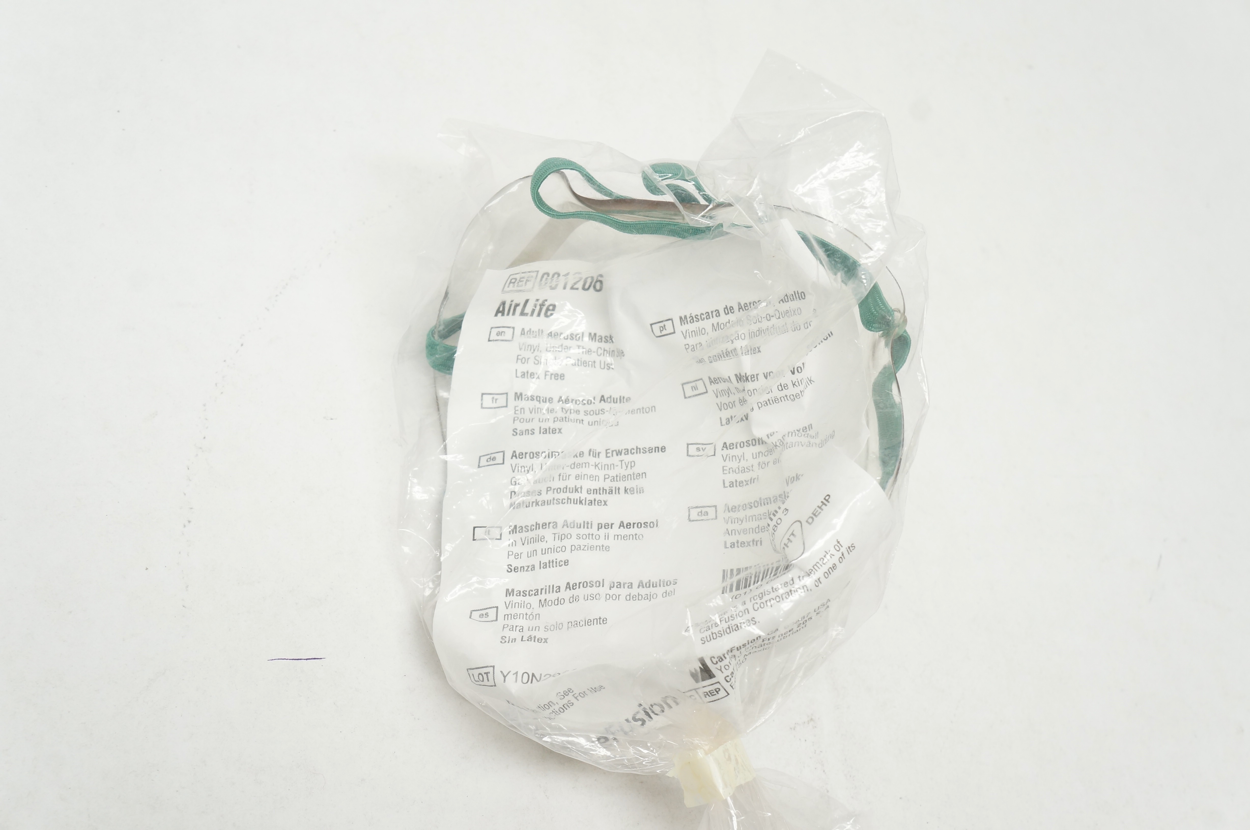 CareFusion 001206 AirLife Adult Aerosol Mask, Vinyl, Under-The-Chin Style