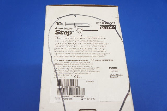 Tyco S101012 AutoSuture Step 12mm (x) ~ Box of 10