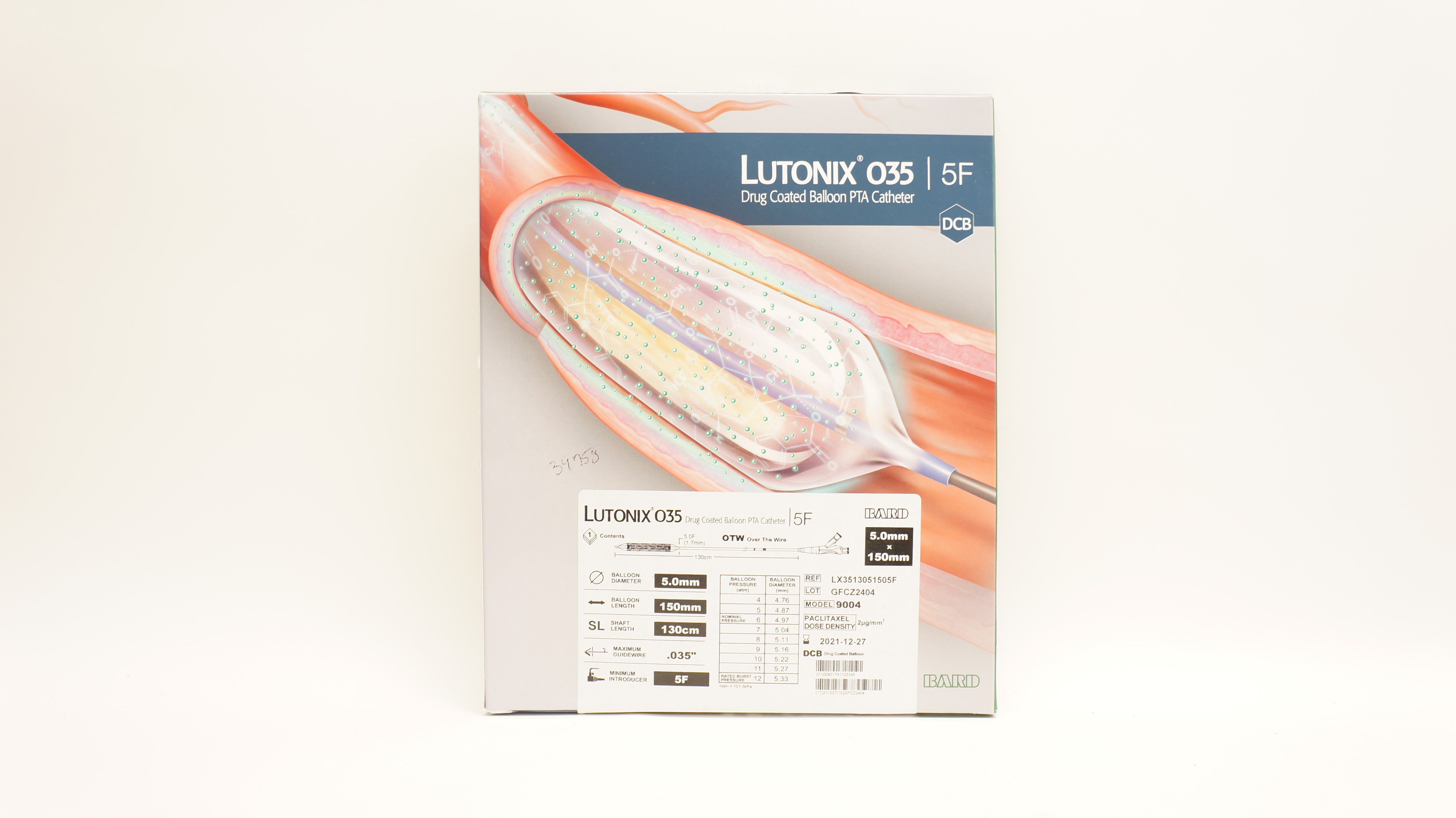 Bard LX3513051505F Lutonix 035 Drug Coated Balloon PTA Cath. 5F
