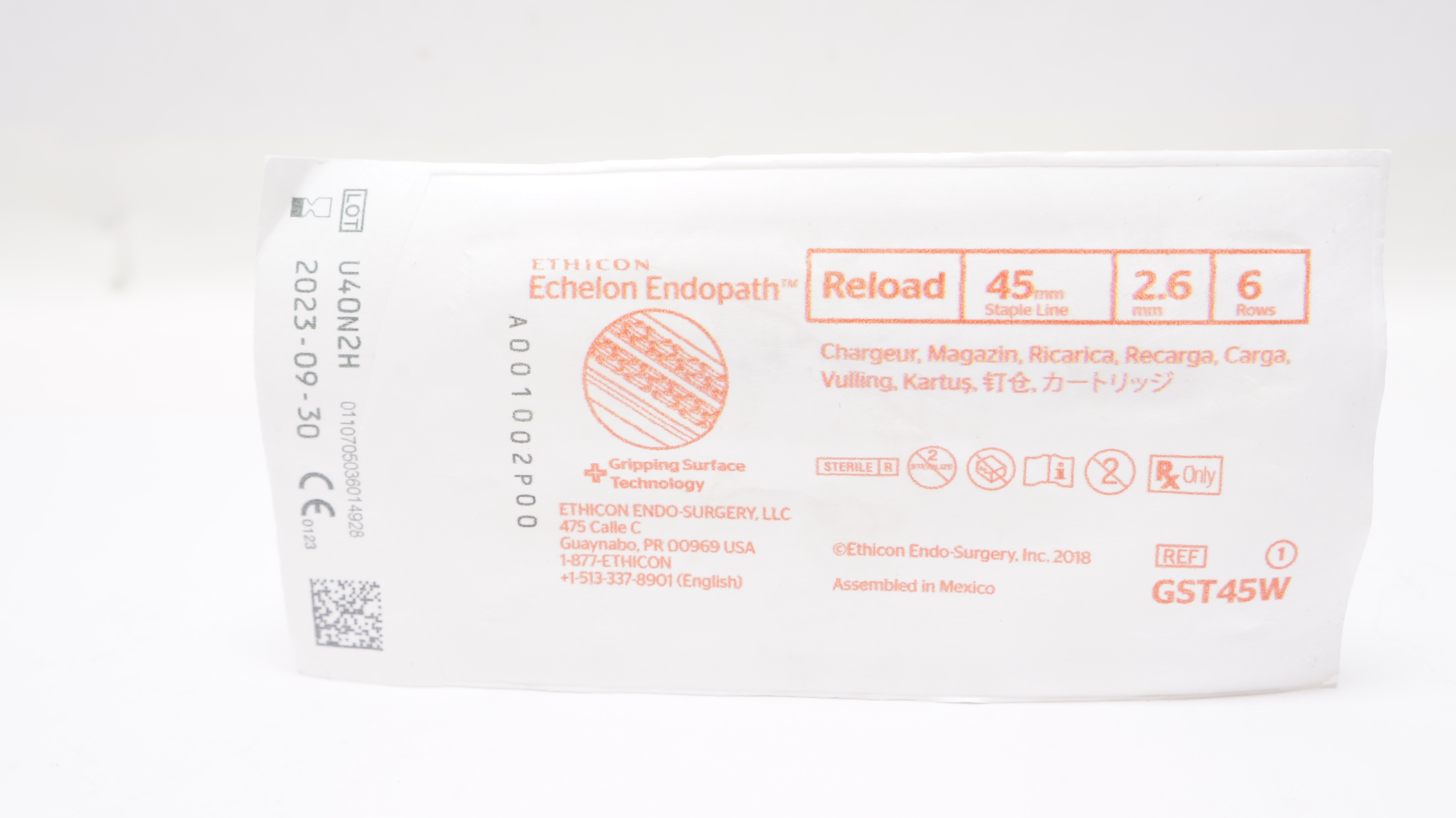Ethicon GST45W Echelon Endopath Reload 45mm x 2.6mm, 6 Rows (x)