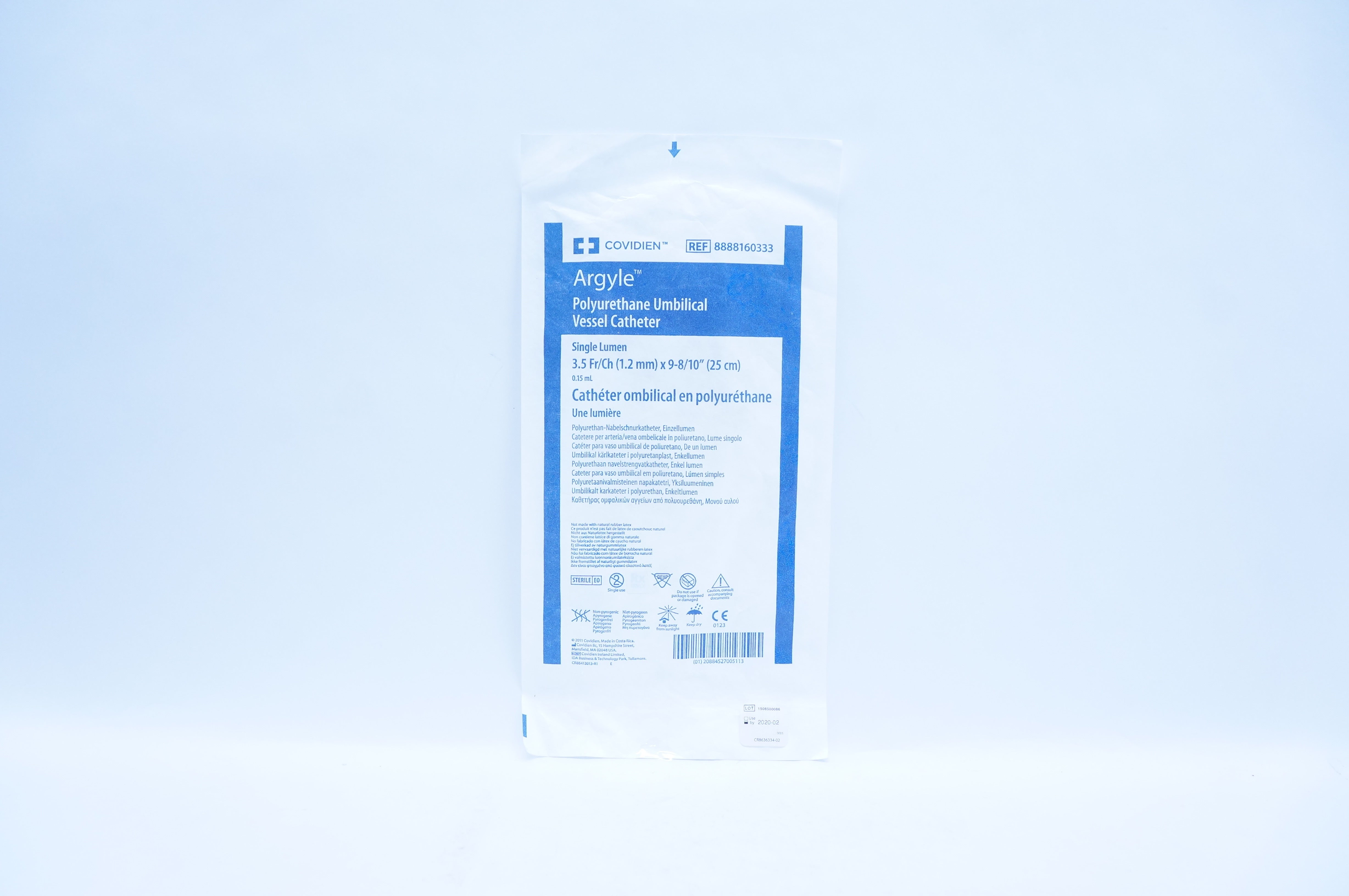 Covidien 8888160333 Polyurethane Umbilical Vessel Cath. 3.5Fr x 10in x 0.15mL(x)