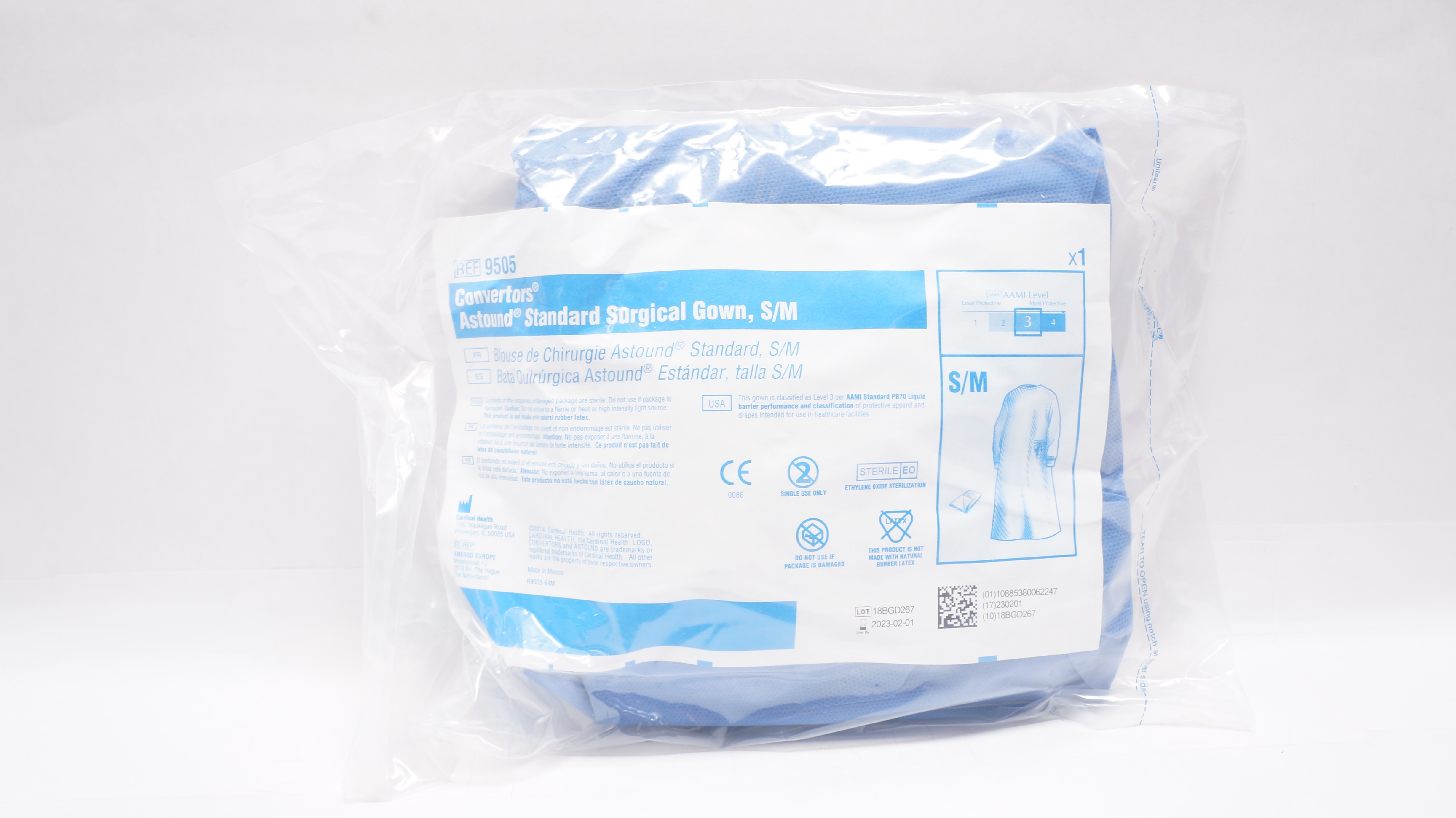 Cardinal Health 9505 Convertors Astound Standard Surgical Gown, S/M (x)