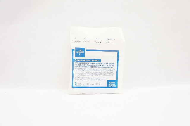 Medline MDS198414 Nitrile Extended Cuff Sterile Exam Gloves Size S - Pack of 2