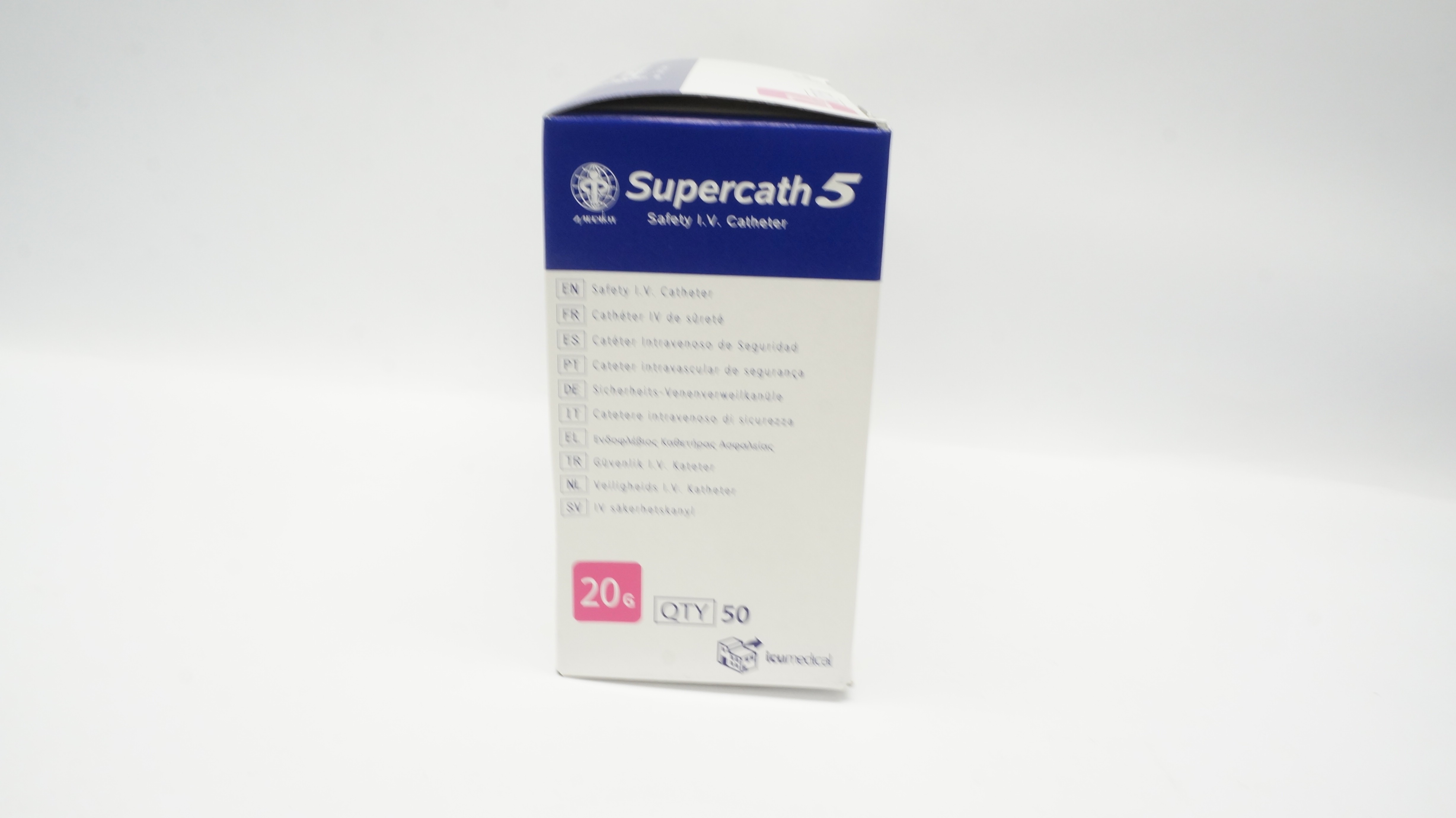 Togo Medikit SP120-20-25T Supercath 5 Safety I.V. Cath. 20G - Box of 50