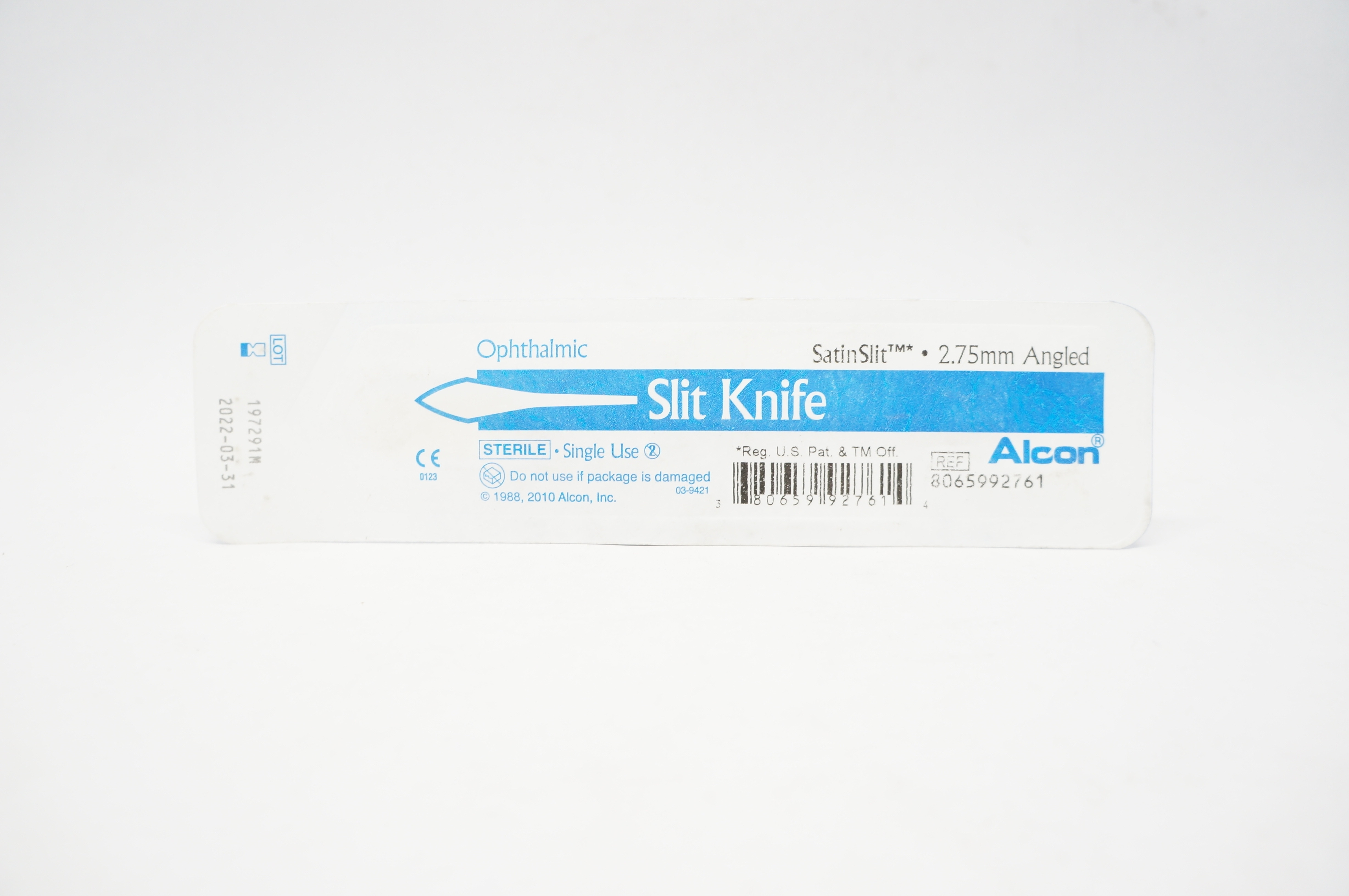 Alcon 8065992761 Ophthalmic Slit Knife 2.75mm Angled (x)