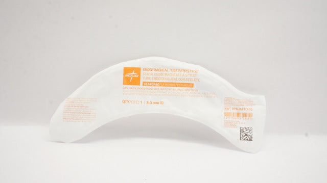 Medline DYNJAETC80S Oral/Nasal Standard Endotracheal Tube W/Stylet 8.0mm ID