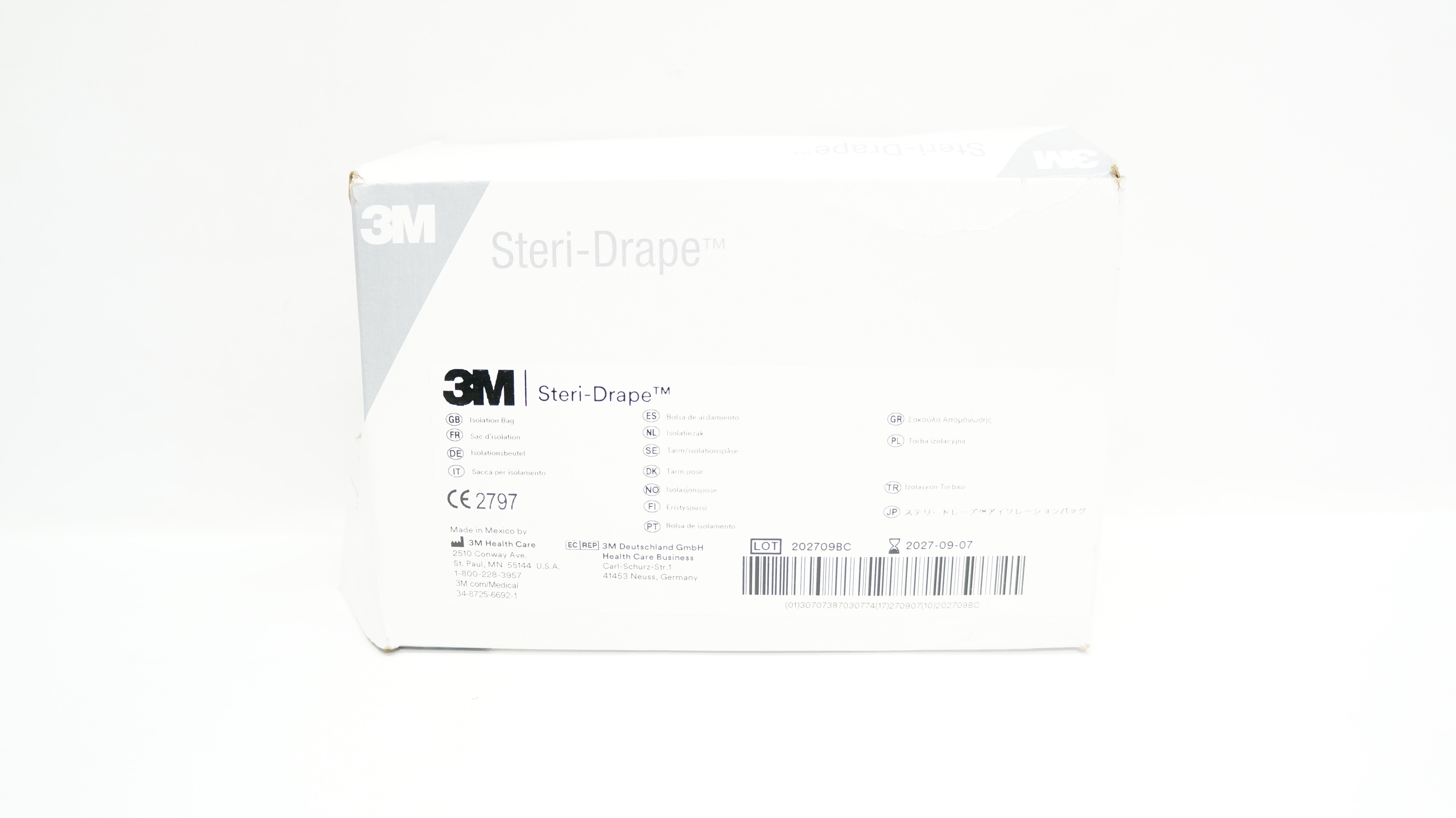 3M 1003 Steri-Drape Isolation Bag 20inch x 20inch - Box of 10
