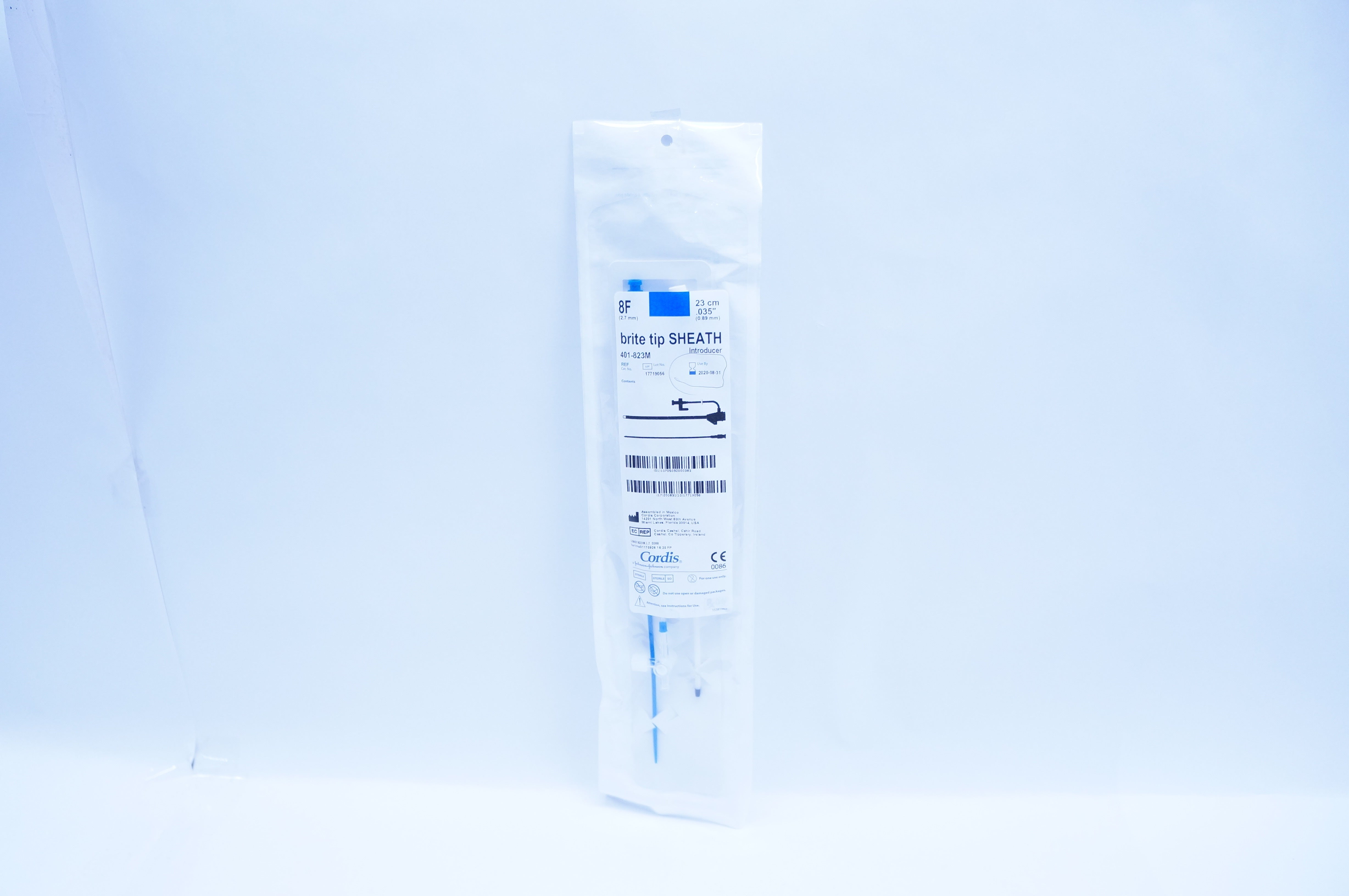 Cordis 401-823M Brite Tip Sheath Introducer 8F x .035inch (x)