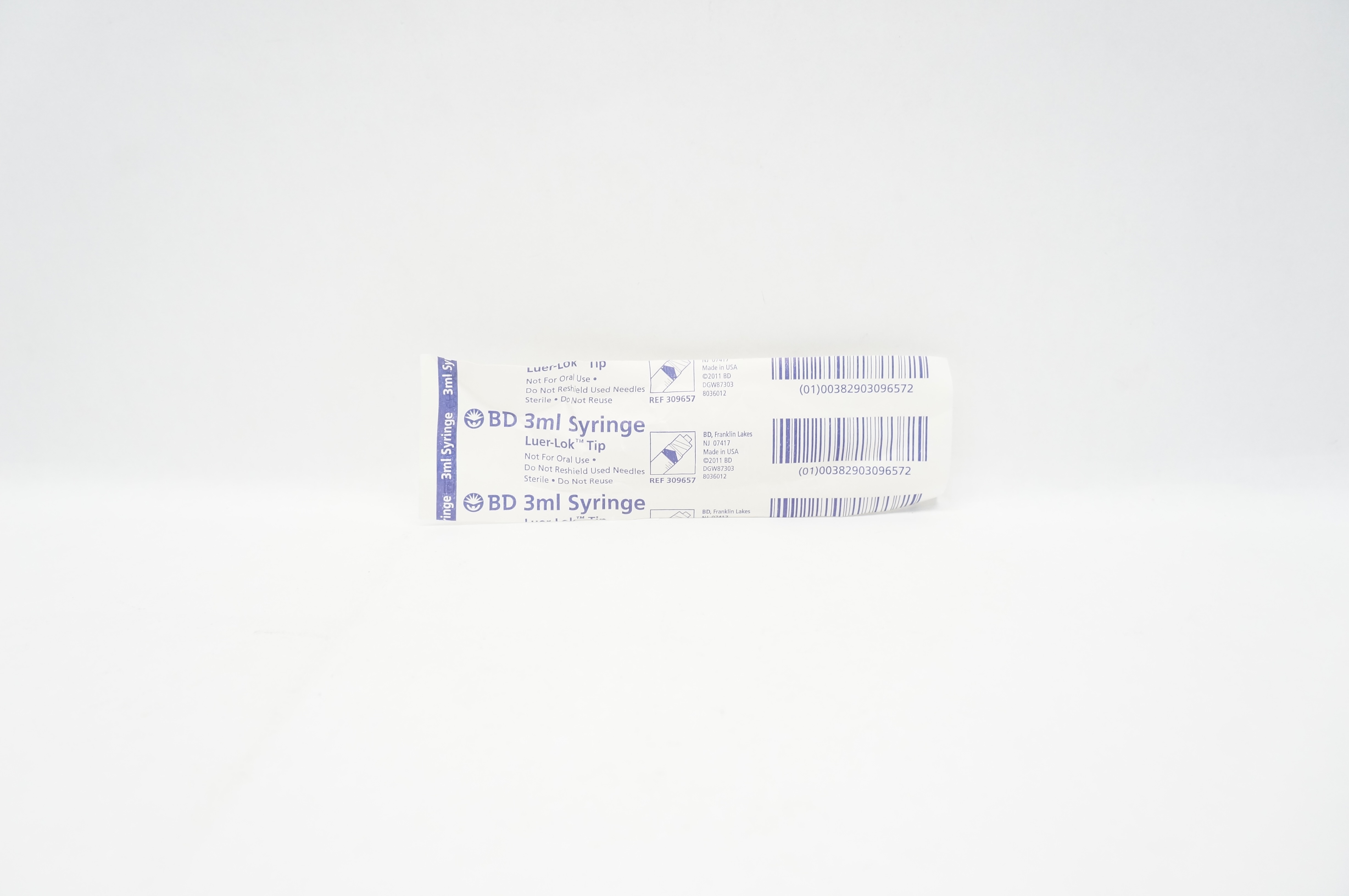 BD 309657 Plastipak Luer-Lok Tip, 3mL Syringe