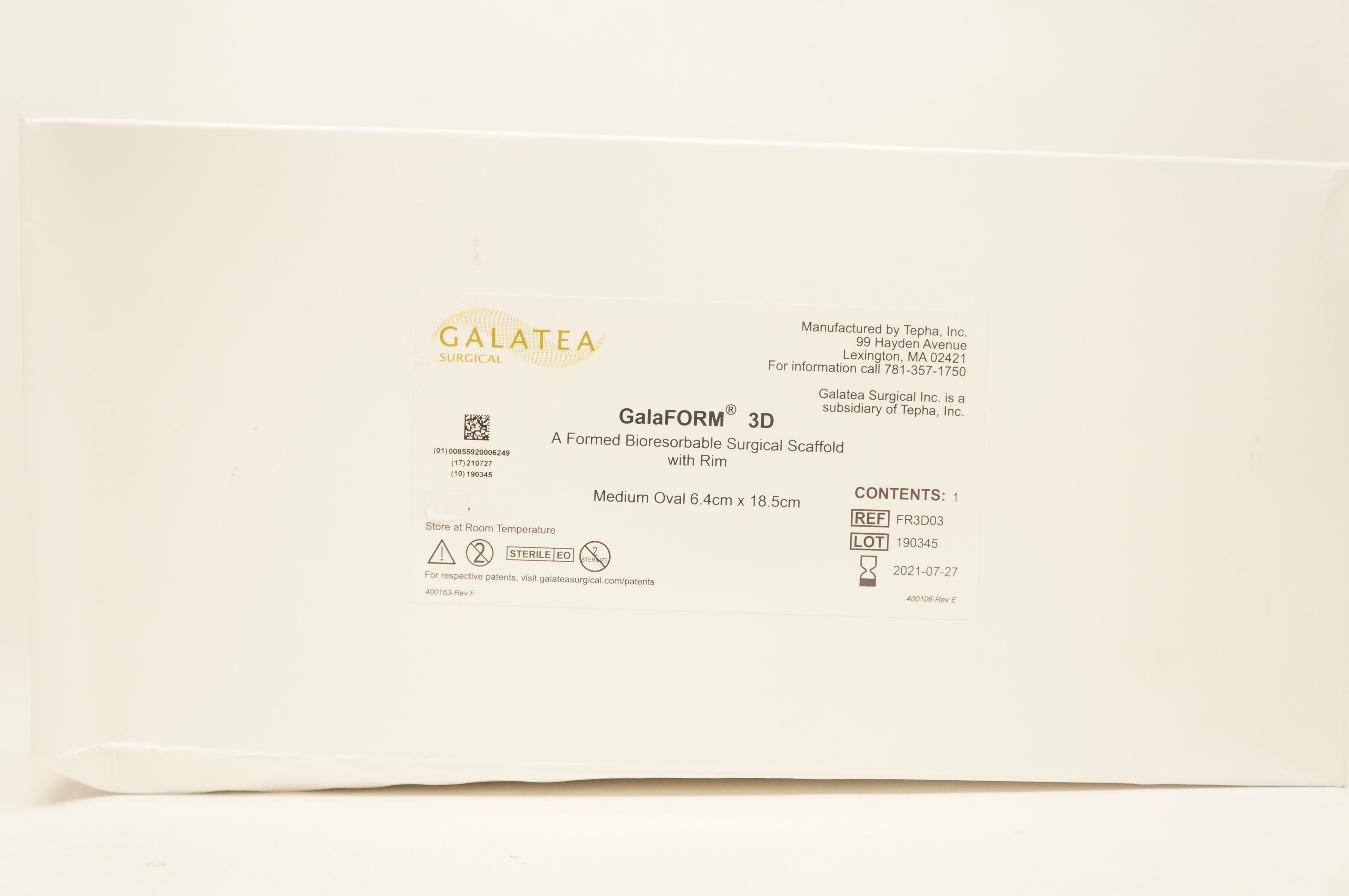 Galatea Surgical FR3D03 GalaShape 3D A Shaped Bioresorbable Surgical Scaffold(x)