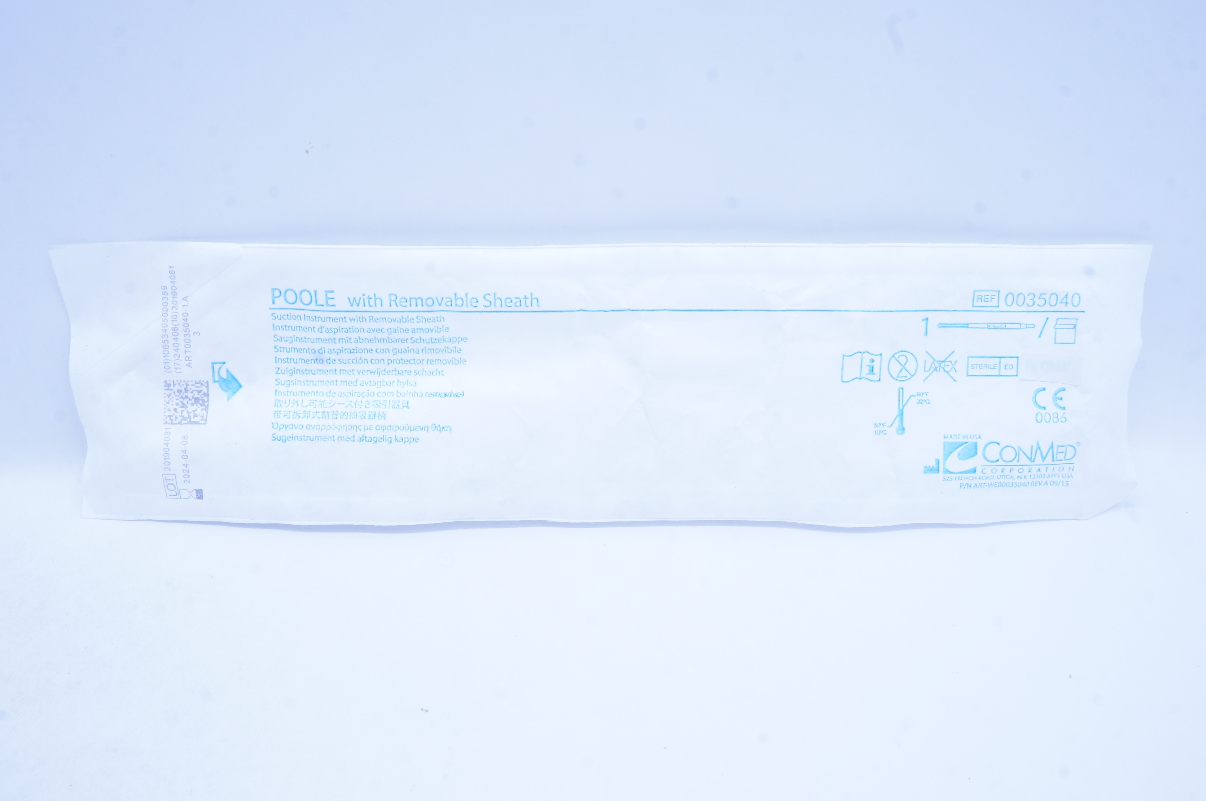 ConMed 0035040 POOLE with Removable Sheath