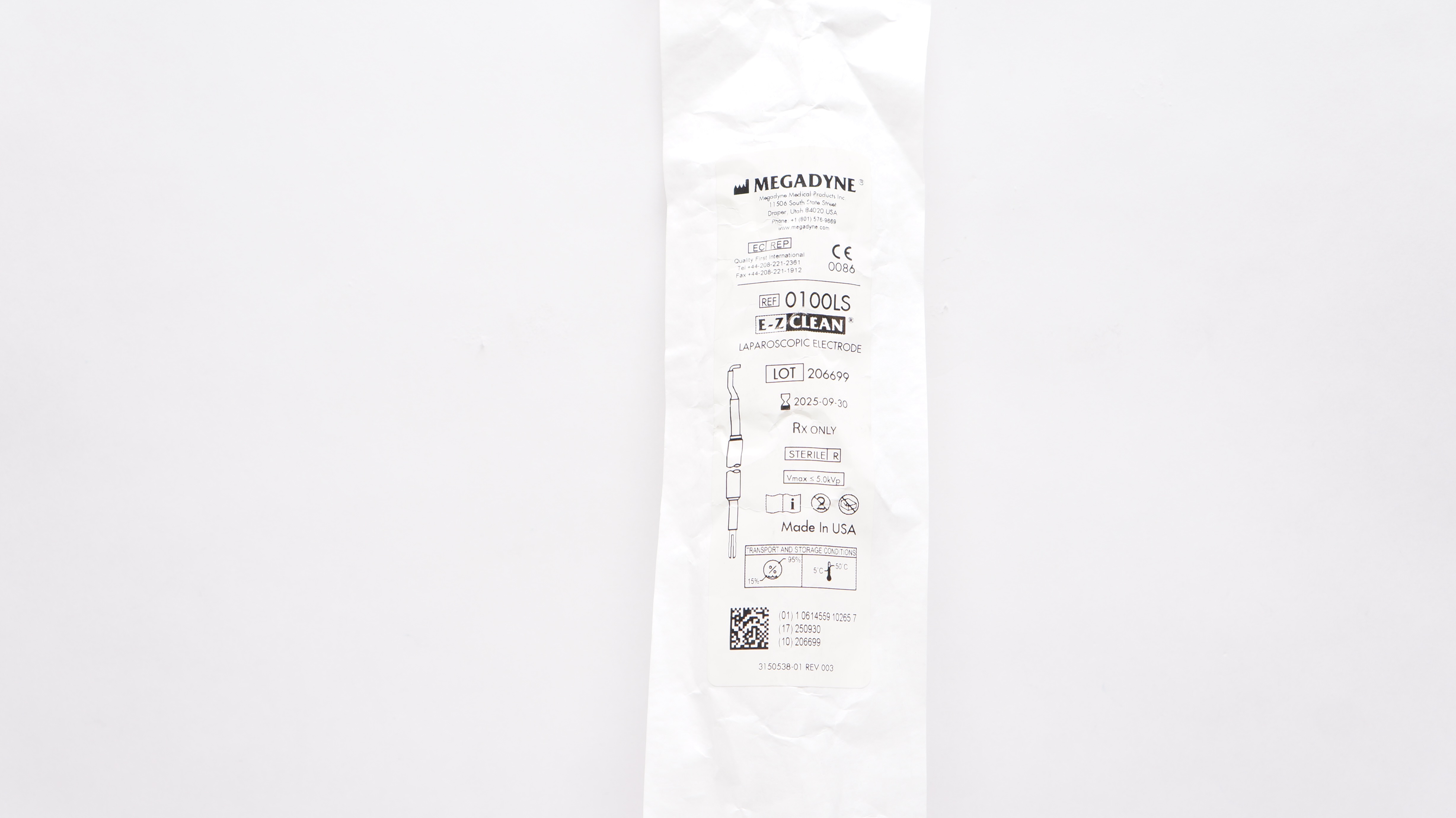 Megadyne 0100LS E-Z Clean Laparoscope Electrode