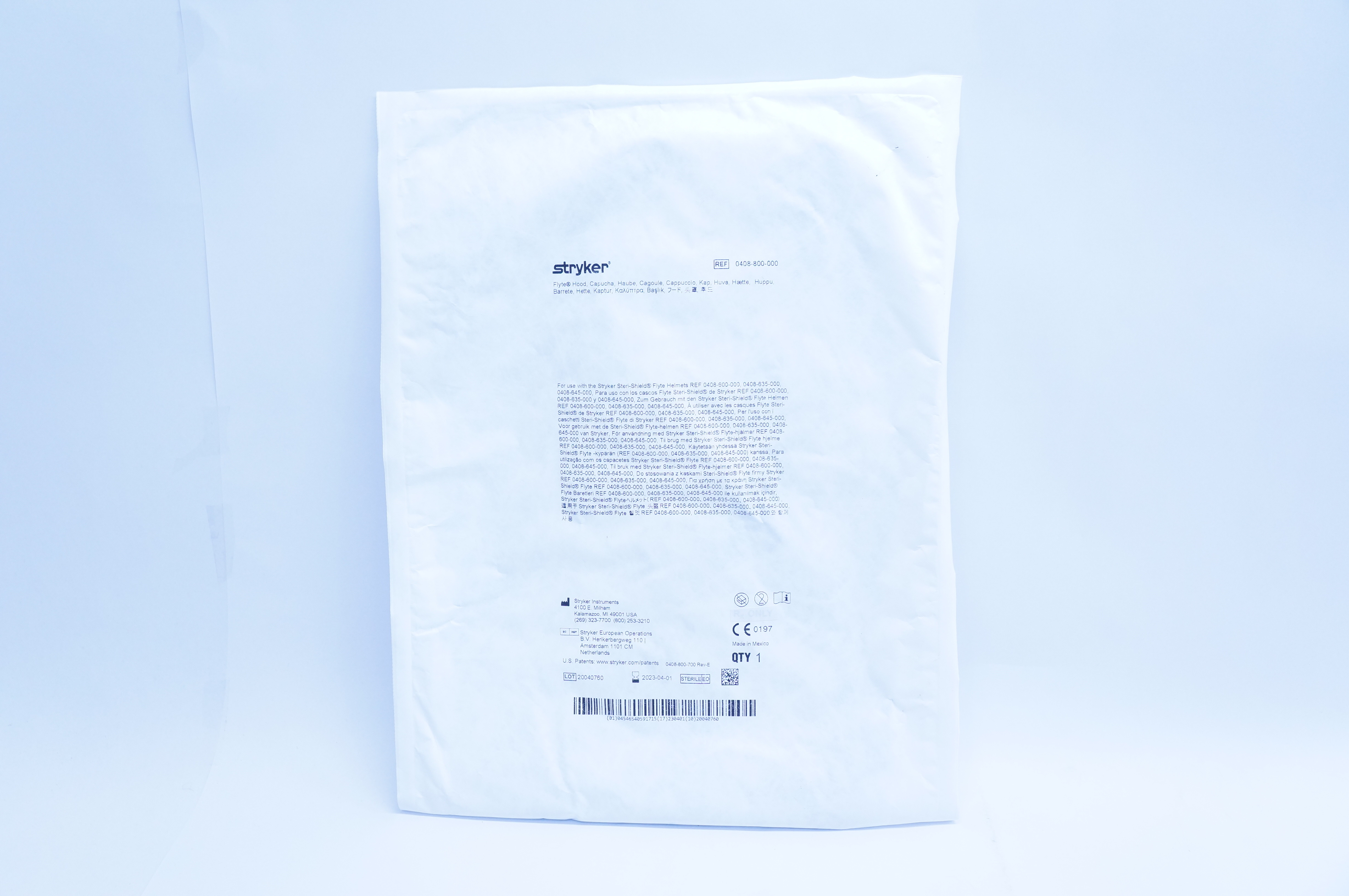 Stryker 0408-800-000 Flyte Hood