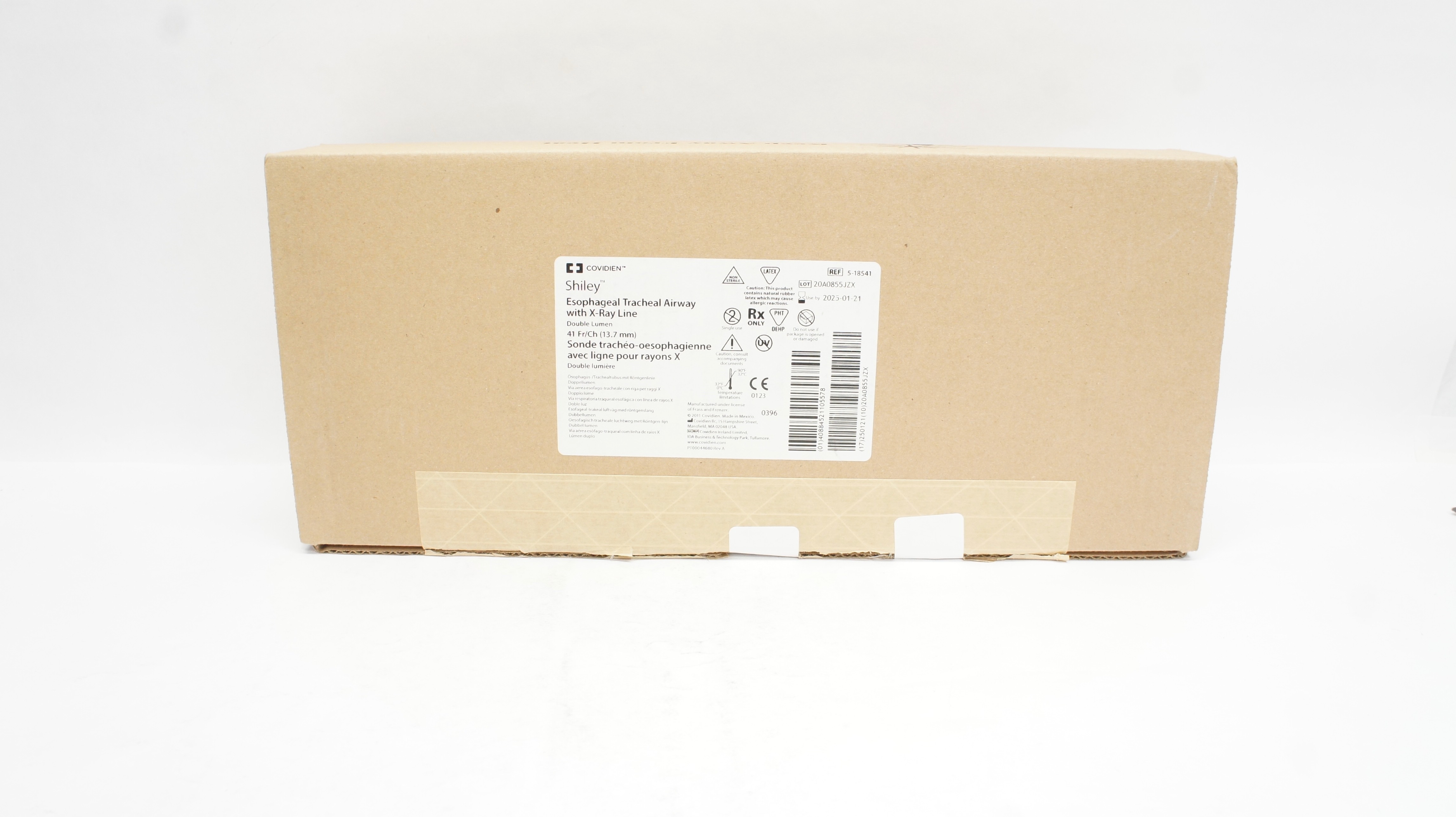 Covidien 5-18541 Shiley Esophageal Tracheal Airway W/X-Ray Line 41Fr/ch