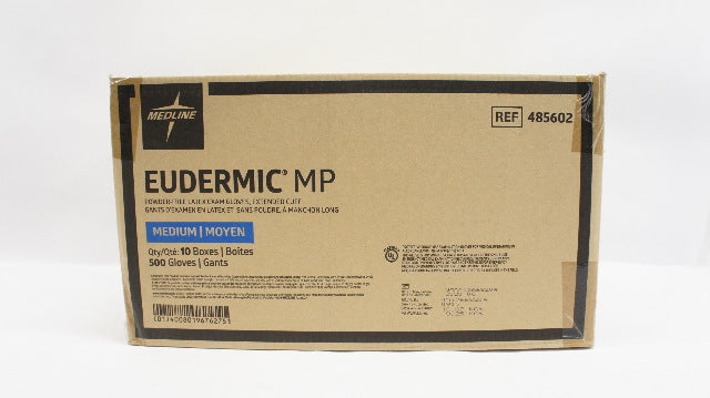 Medline 485602 Eudermic MP  Latex Exam Gloves, Extended Cuff - Case of 500