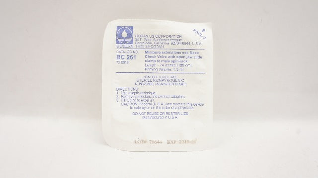 Codan BC 261 72.8015 US Corporation Minibore Extensions Set,Back Check Valve (x)