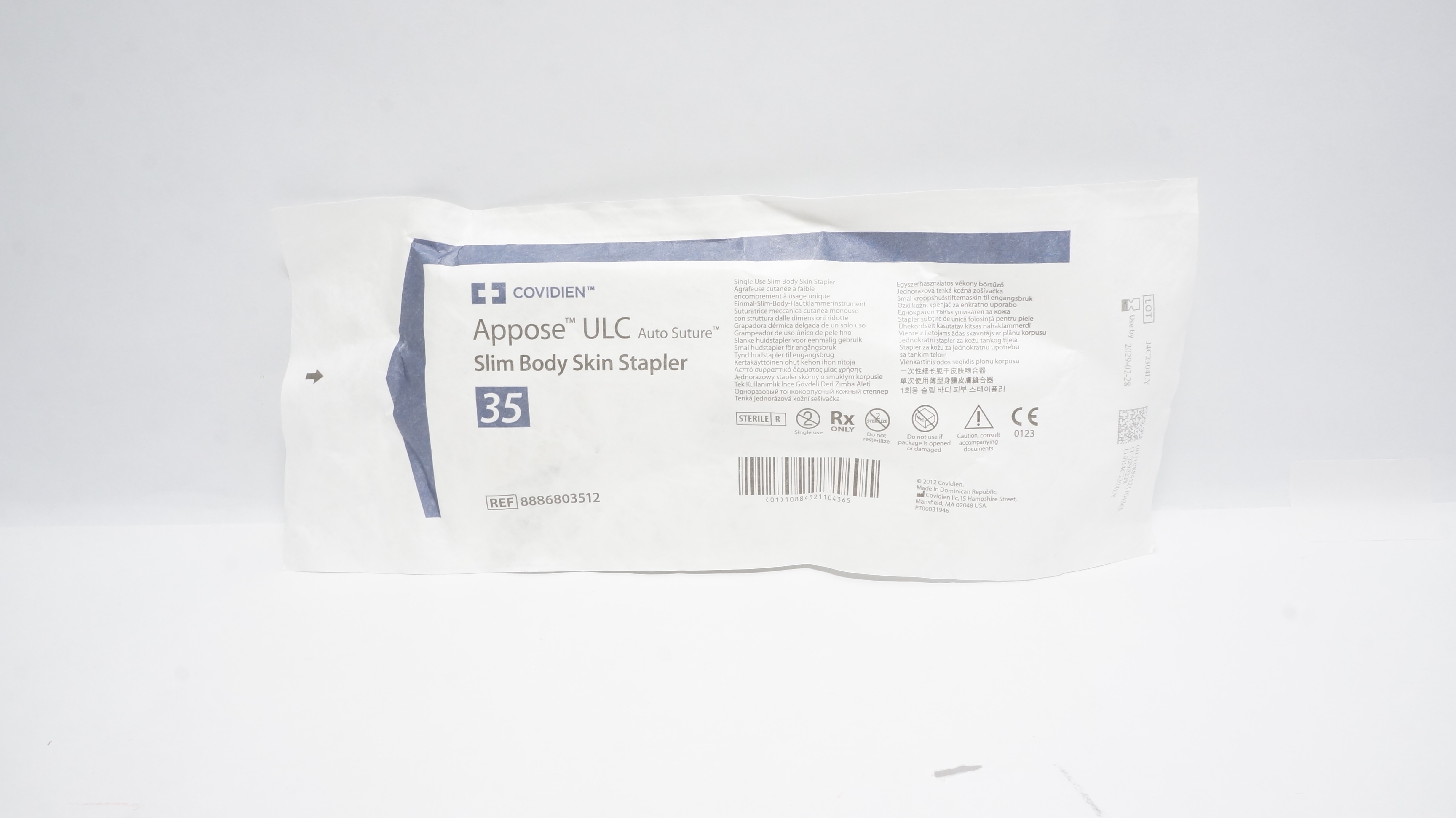 Covidien 8886803512 Appose ULC Auto Suture Slim Body Skin Stapler 35