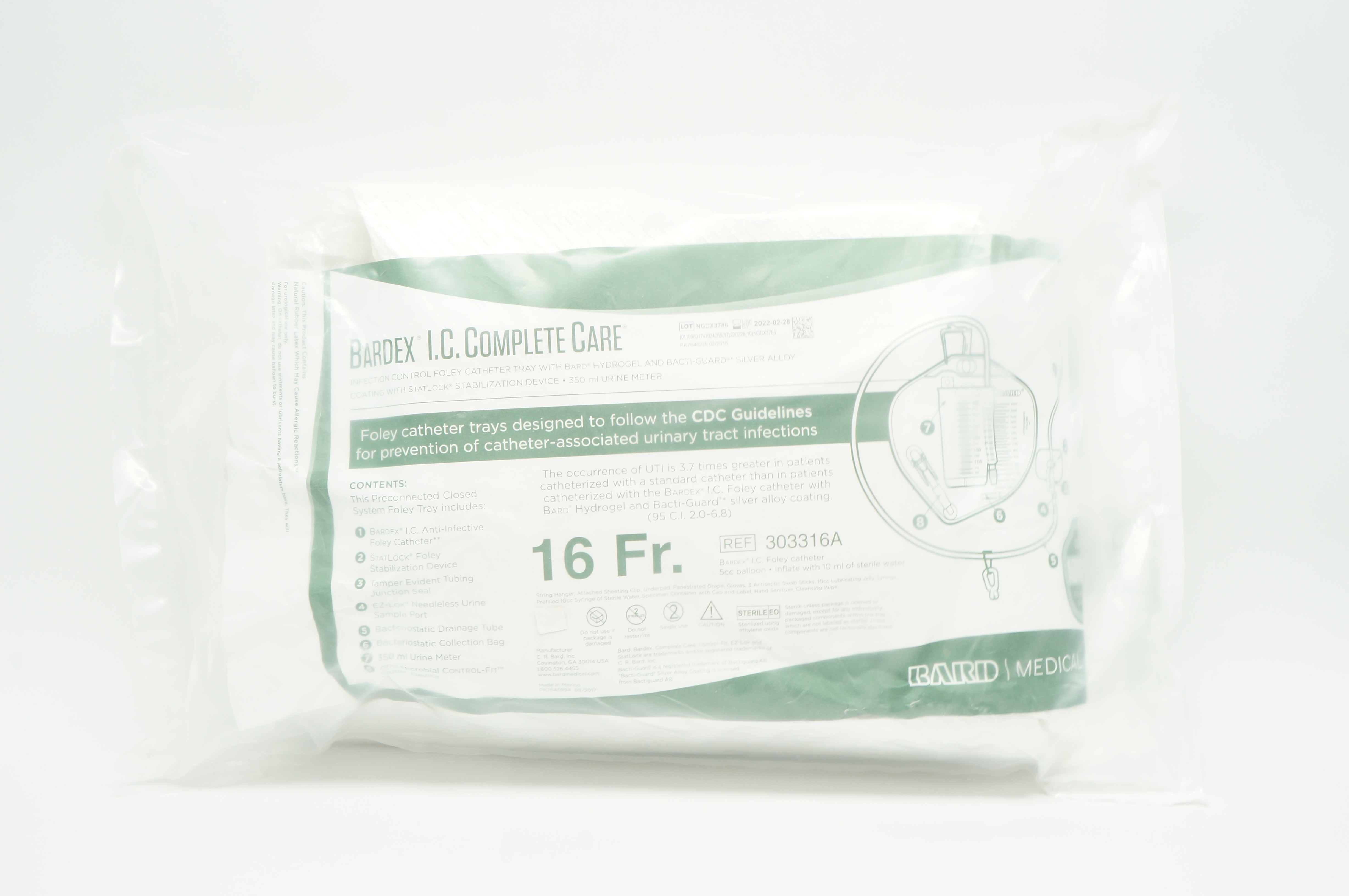Bard 303316A Complete Care Infection Control Foley Cath.Tray 16Fr