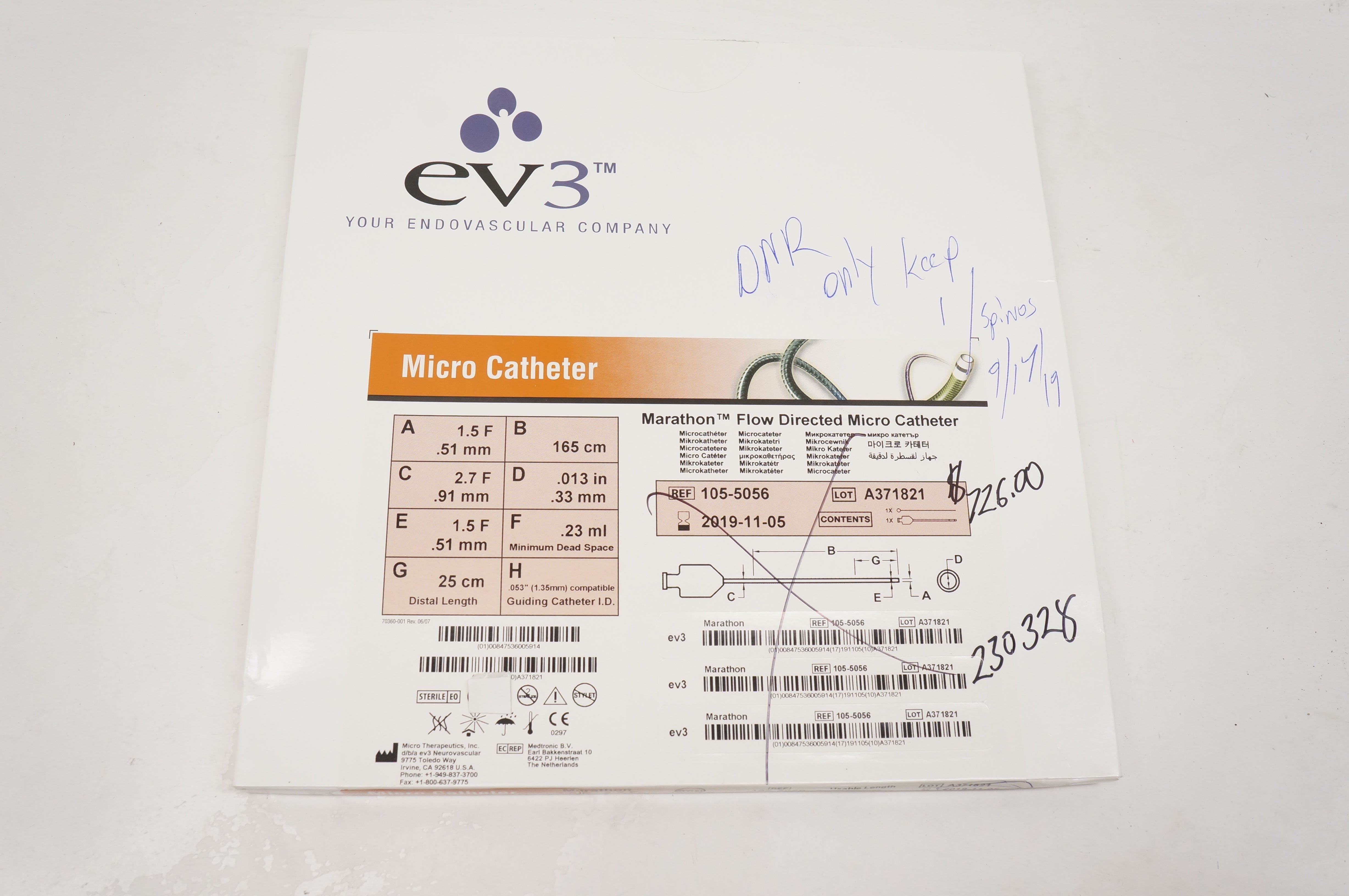 EV3 105-5056 Marathon Flow Directed Micro Cath. (x)